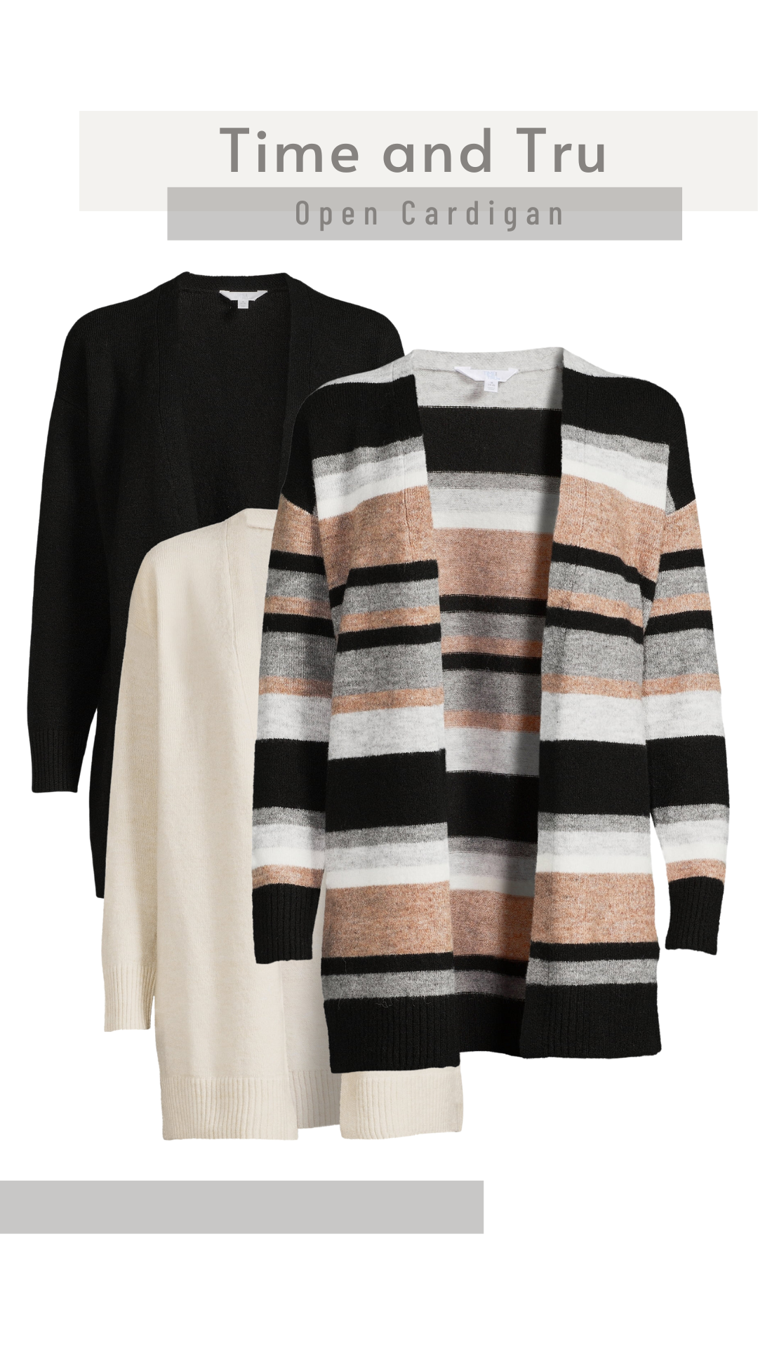 Time and Tru Women's Open Cardigan