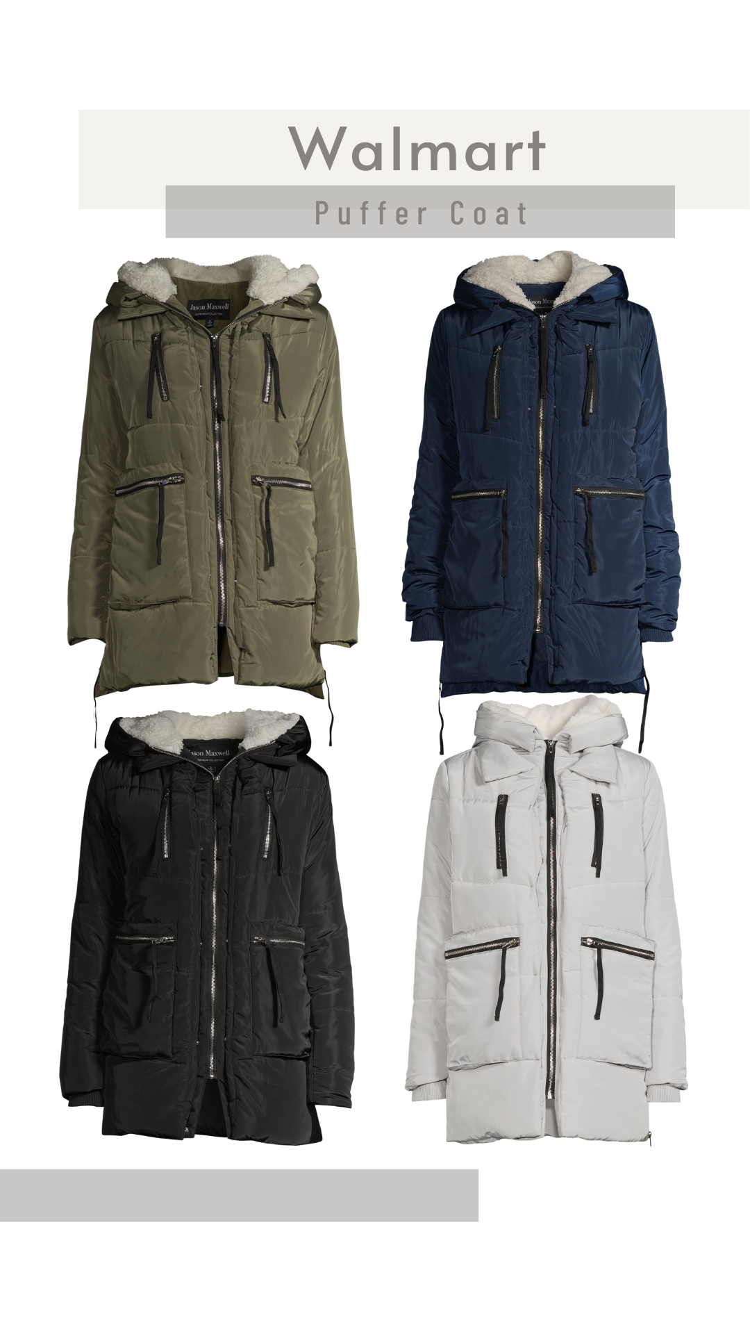 Jason Maxwell Women's Side Zip Puffer Coat - Orolay Jacket Dupe