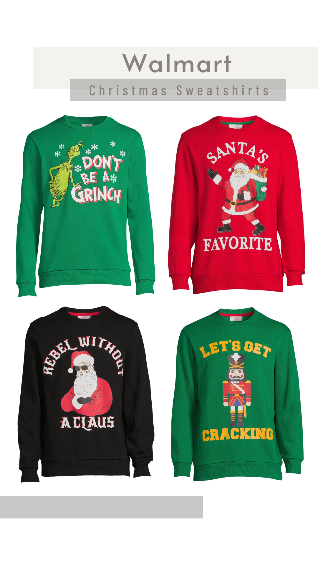Walmart Men's Christmas Sweatshirts