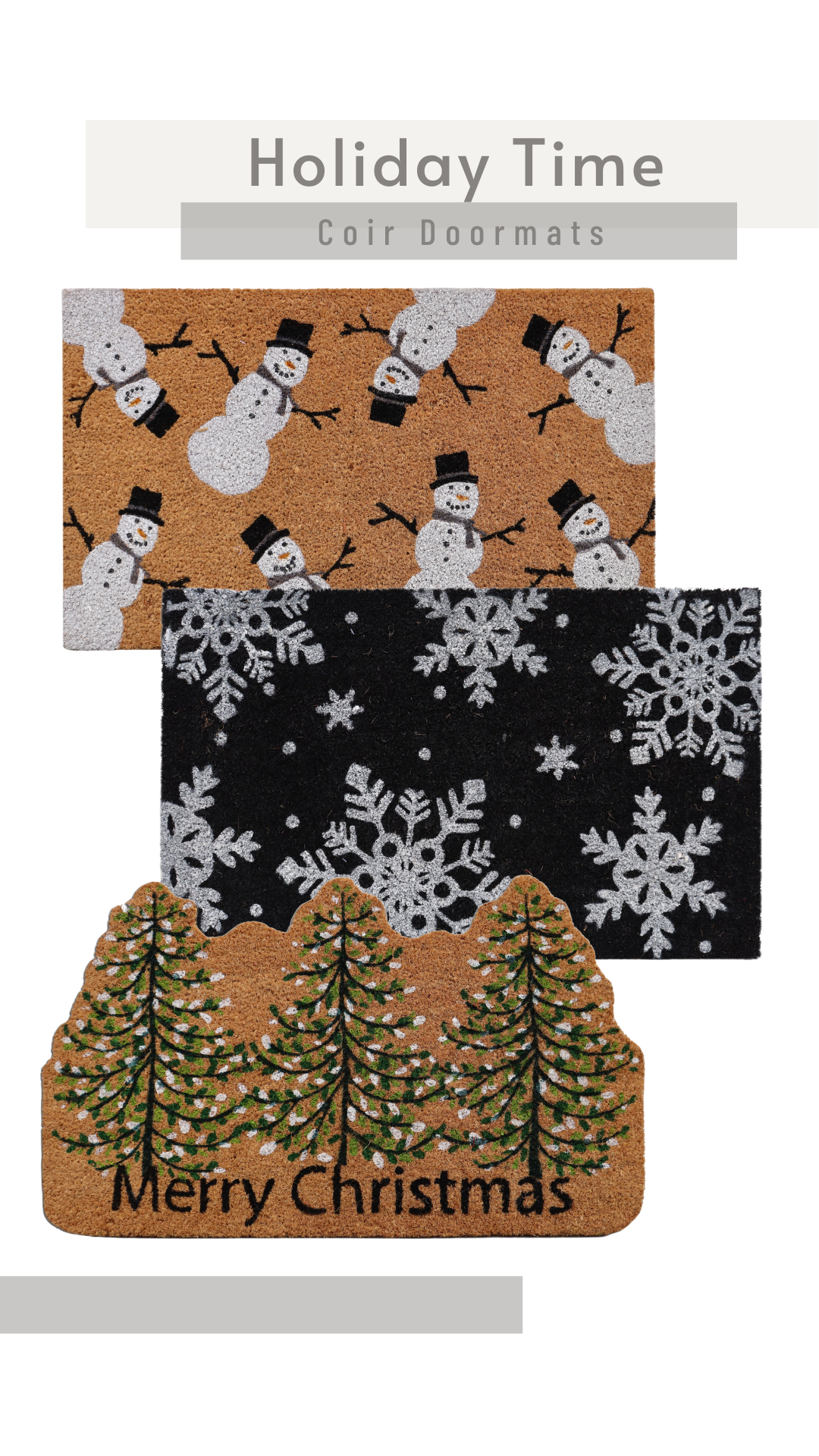 Holiday Time Coir Doormats