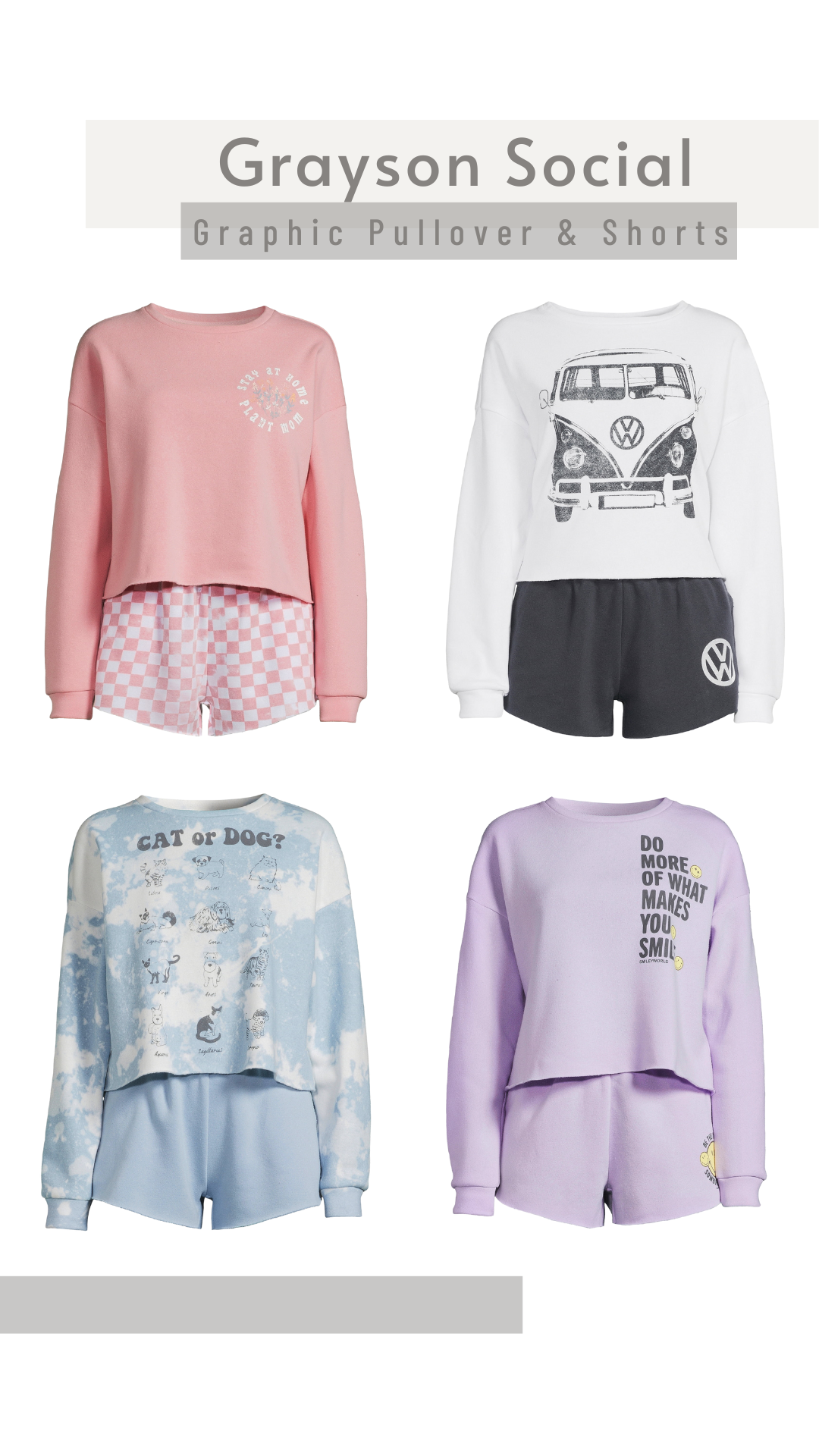 Grayson Social Graphic Sleep Pullover and Shorts Set