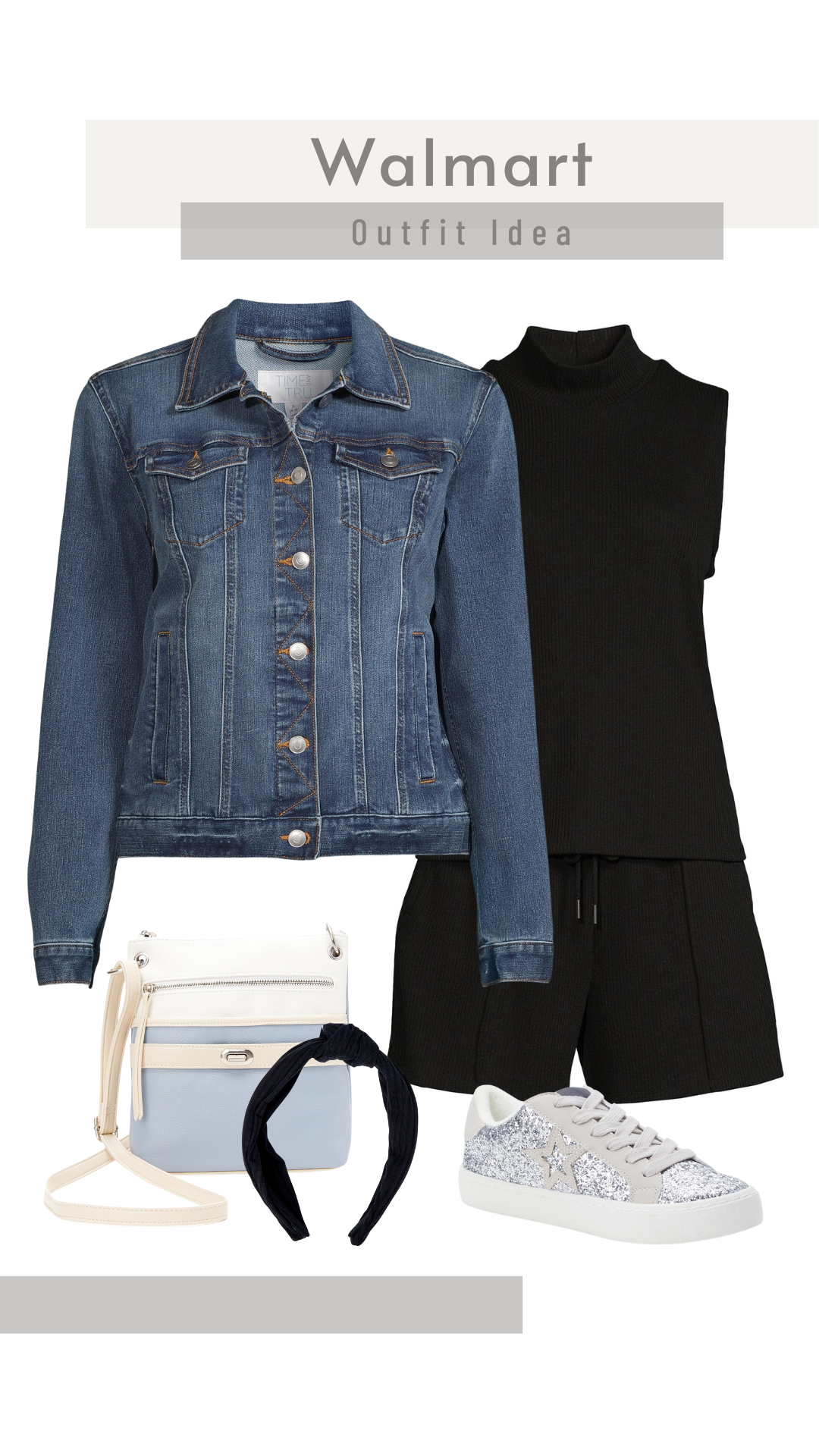 Walmart Outfit Idea - Time and Tru Matching Set