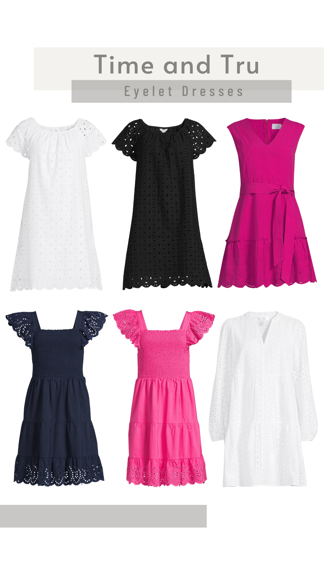 Time and Tru Eyelet Dresses