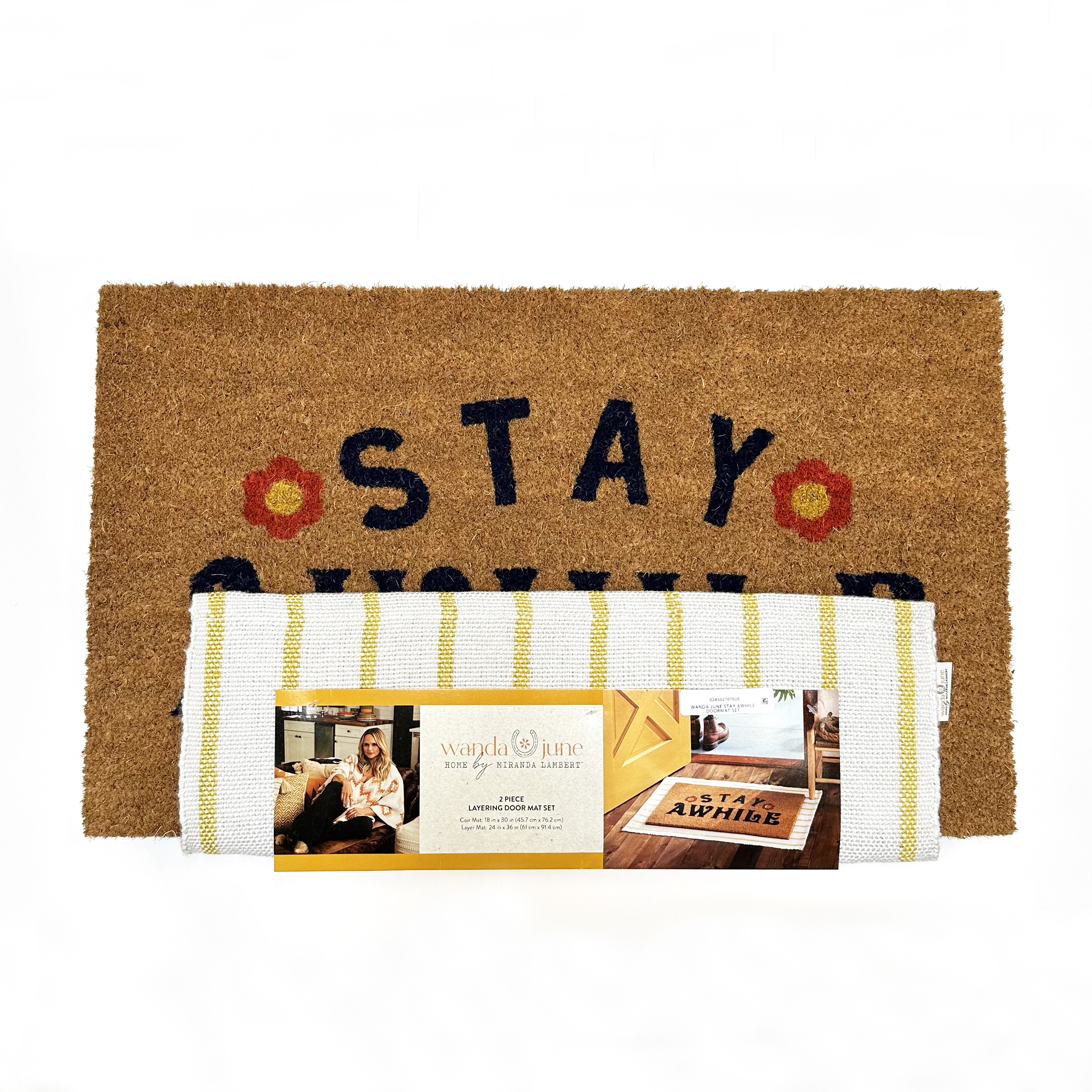 Wanda June Home by Miranda Lambert Stay Awhile Doormat and Layering Rug Set
