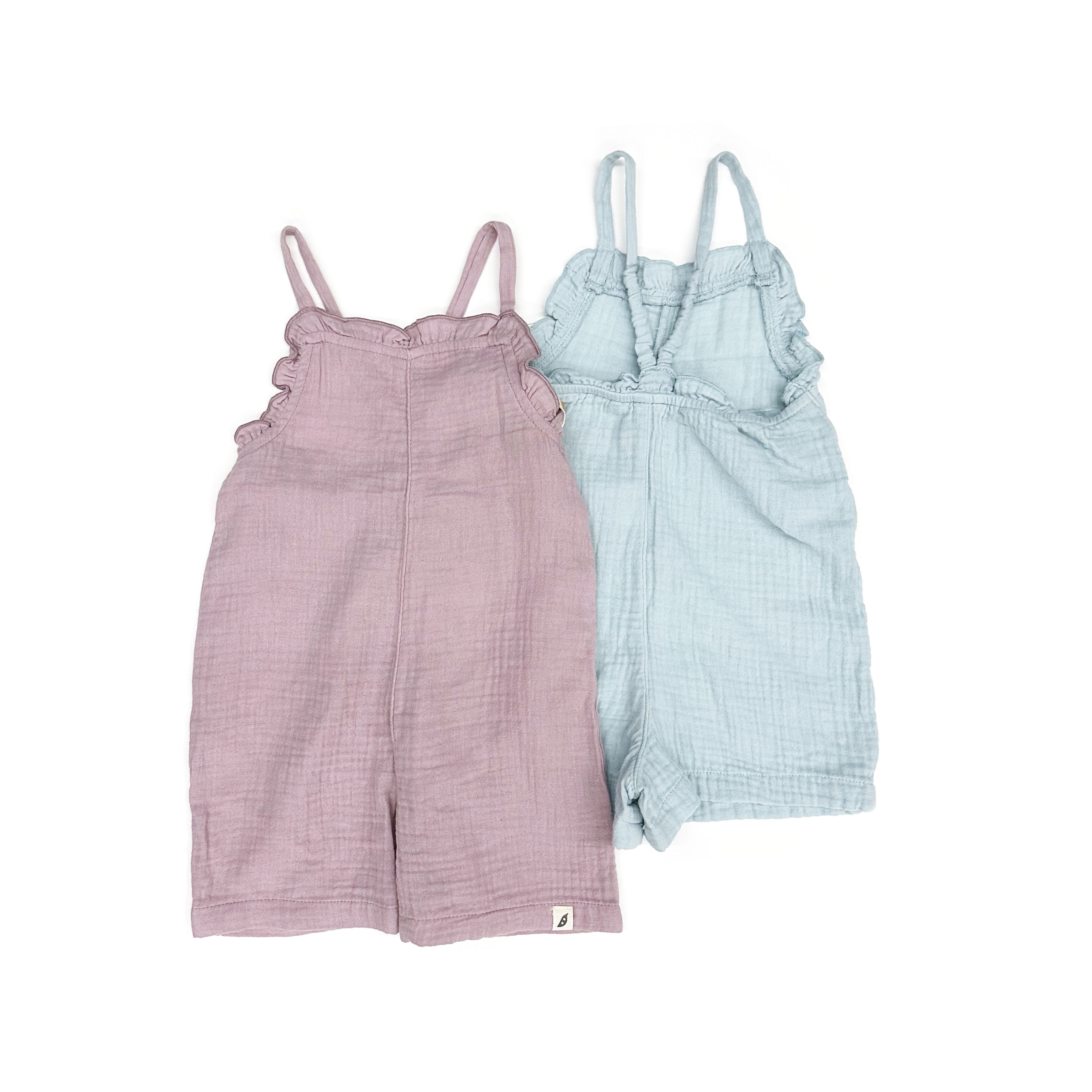 Easy-Peasy Toddler Girl Sleeveless Ruffled Romper