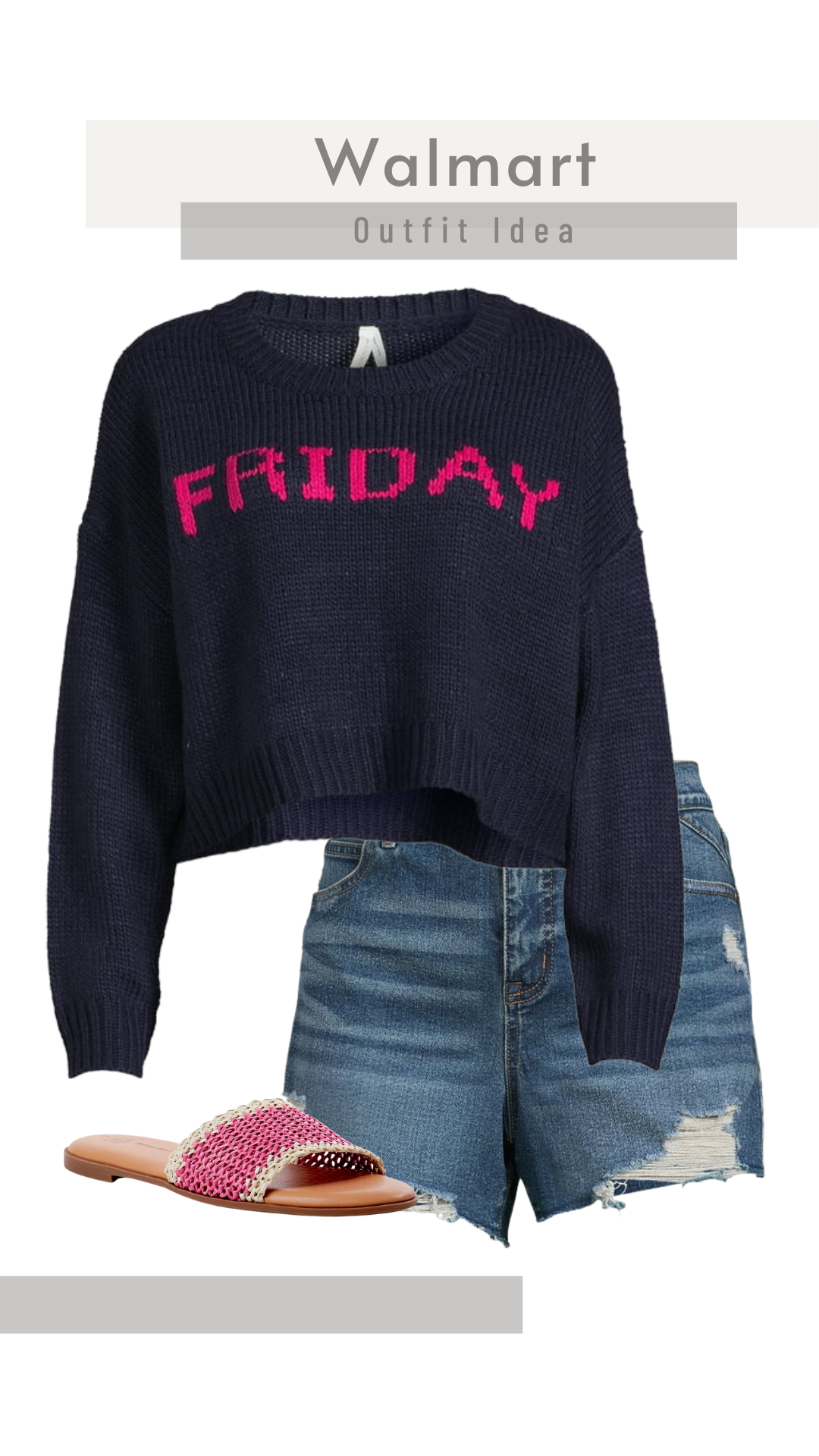 Walmart Outfit Idea - Friday Sweater