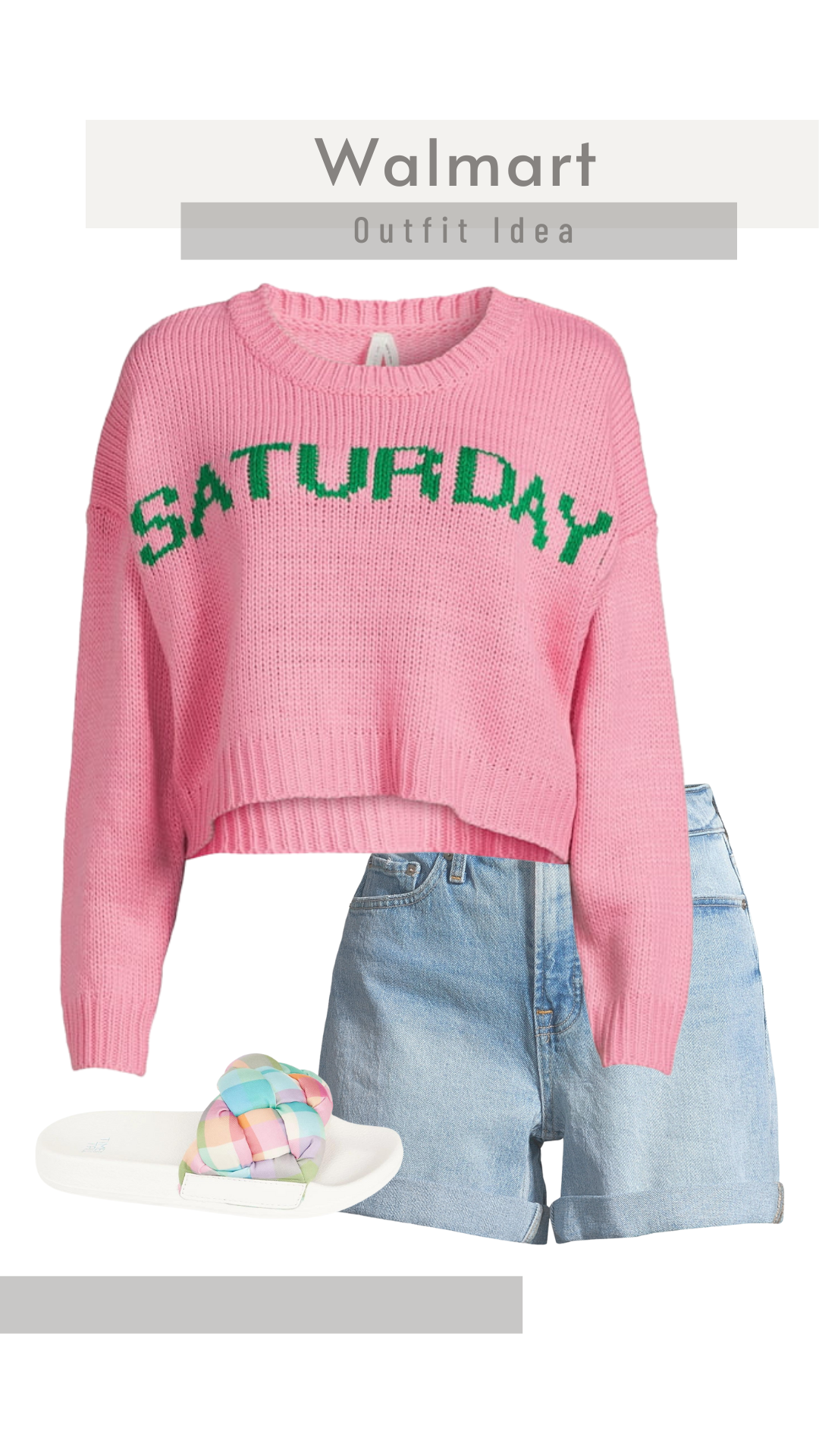 Walmart Outfit Idea - Saturday Sweater