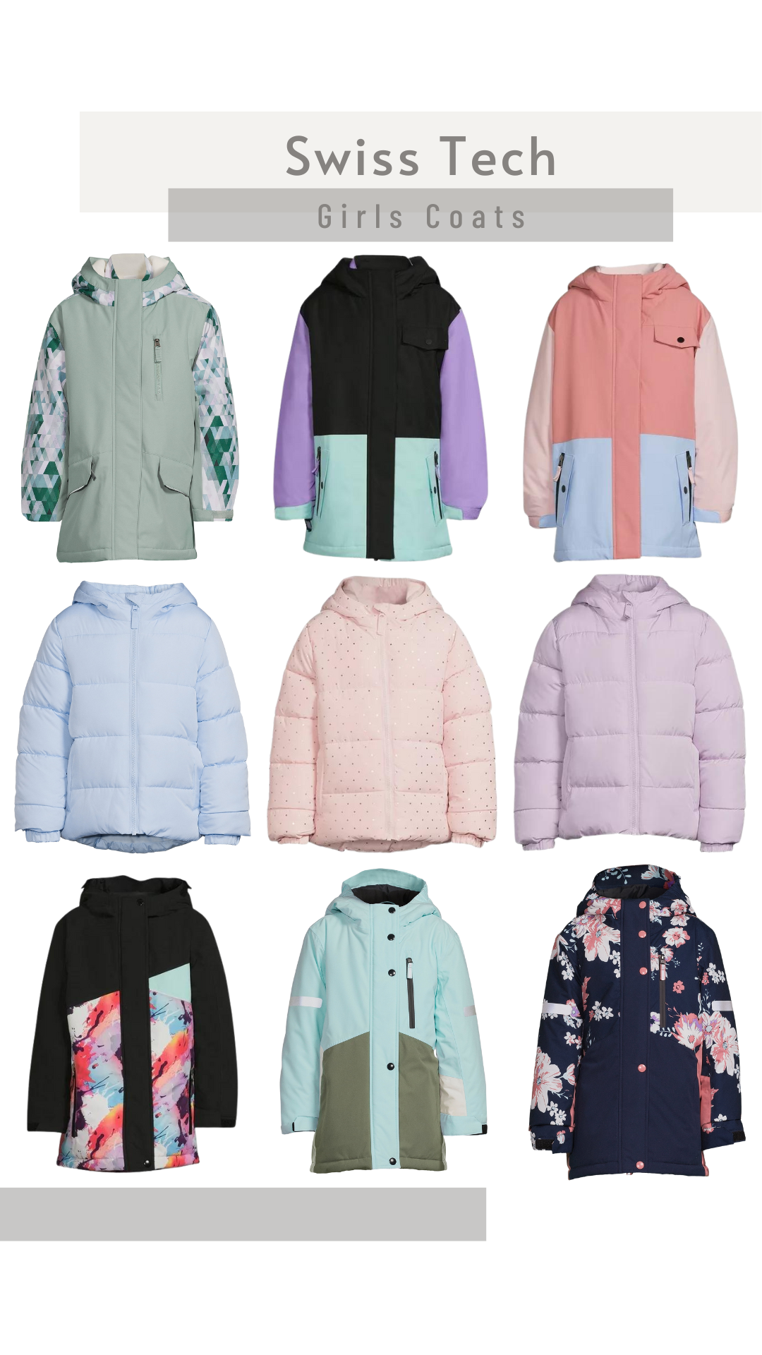 Swiss Tech Girls Winter Coats