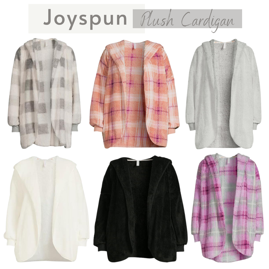 Joyspun Plush Hoodie Cardigan