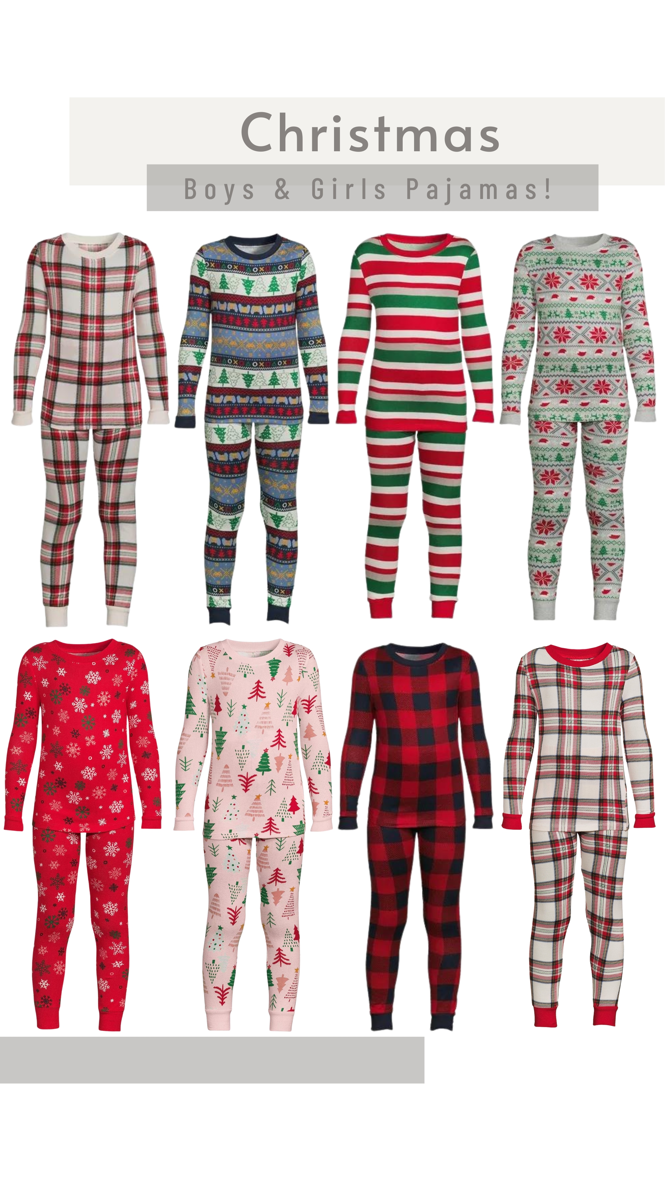 Christmas Boys & Girls Pajamas