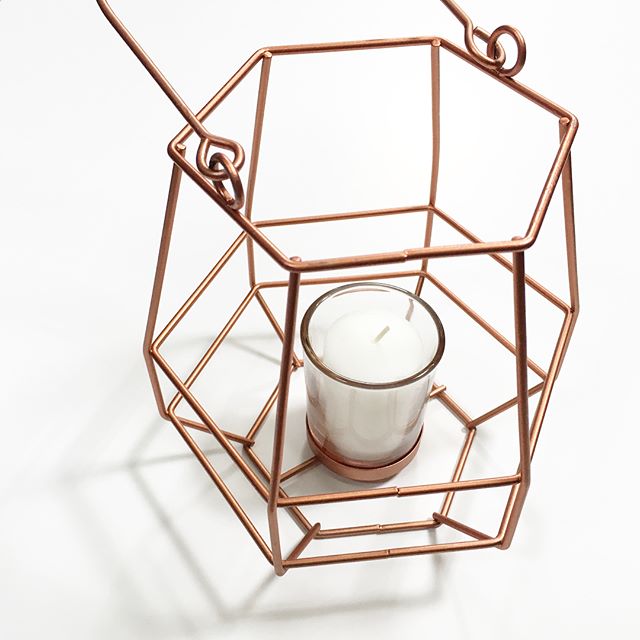 BHG Copper Cage Votive Candle Holder