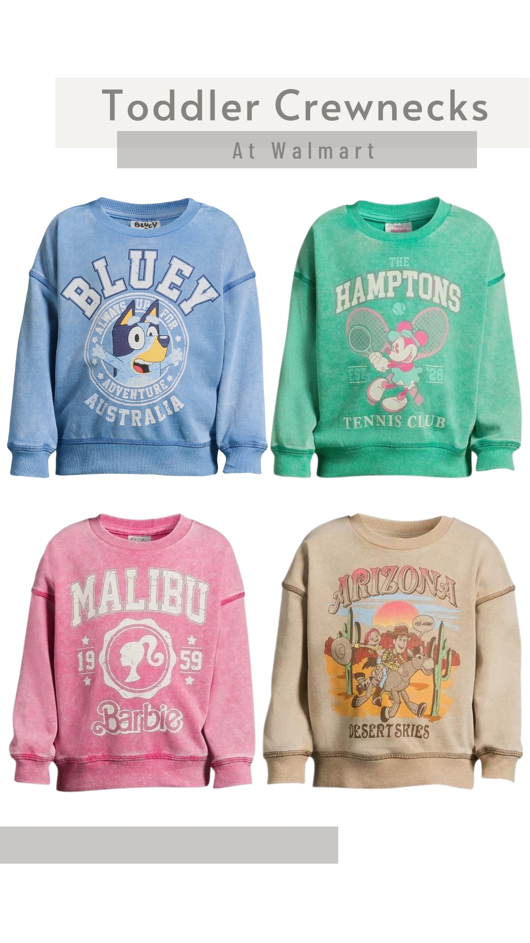 Toddler Crewnecks at Walmart
