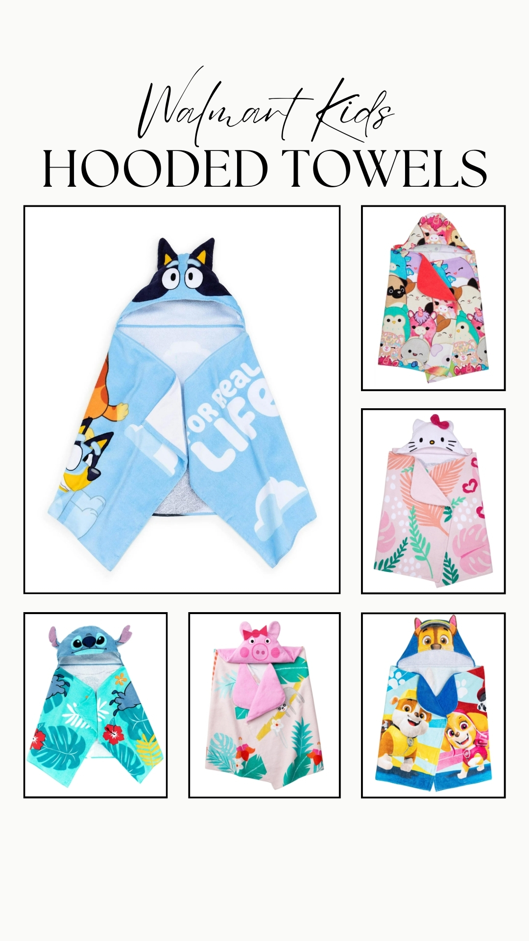 Walmart Kids Hooded Towels