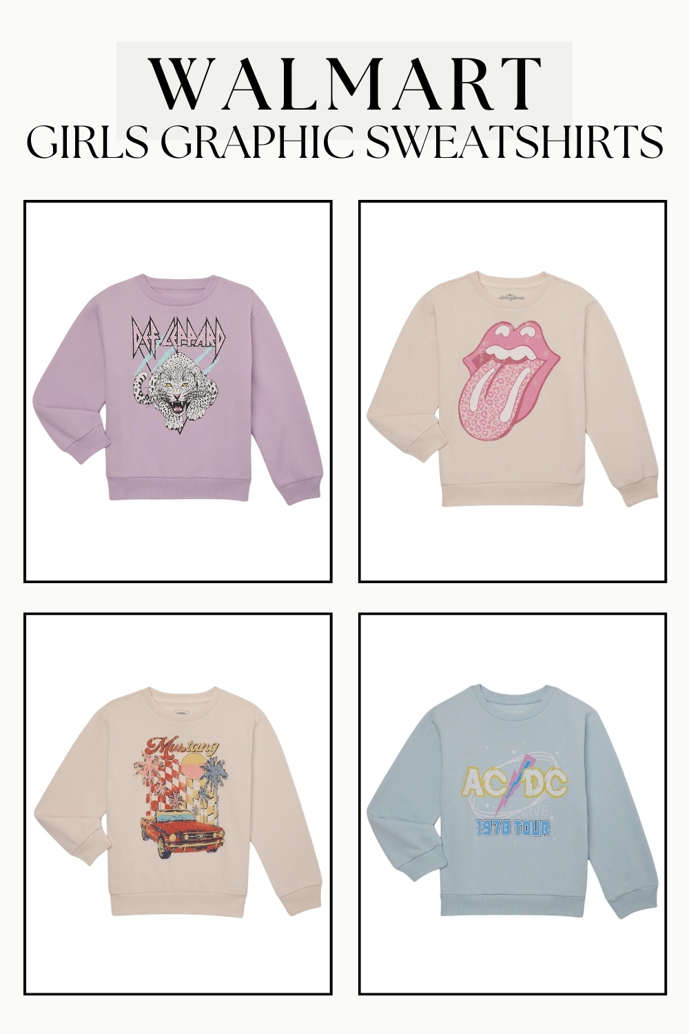 Walmart Girls Graphic Sweatshirt