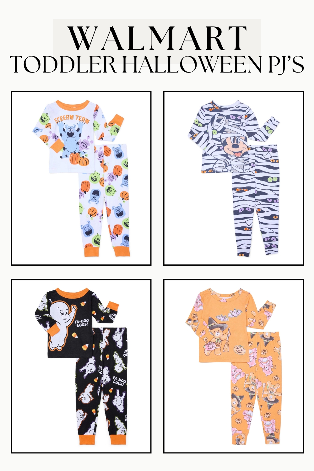 Walmart Toddler Halloween Pajamas