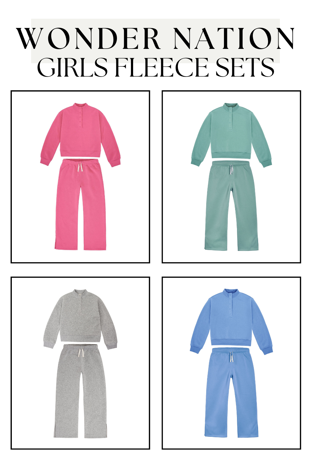 Wonder Nation Girls Fleece Set