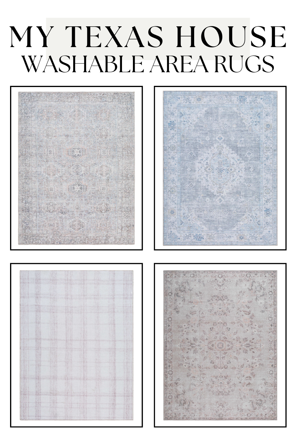 My Texas House Machine Washable Area Rugs