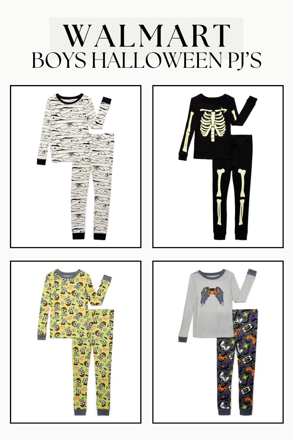 Wonder Nation Boys Halloween Pajama Set