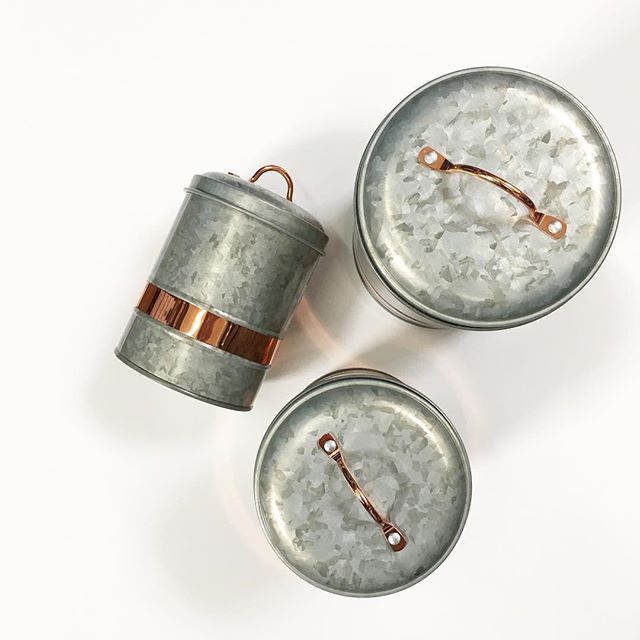 Better Homes and Gardens Galvanized Canisters
