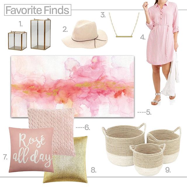 Favorite Finds: Pink and Gold Canvas