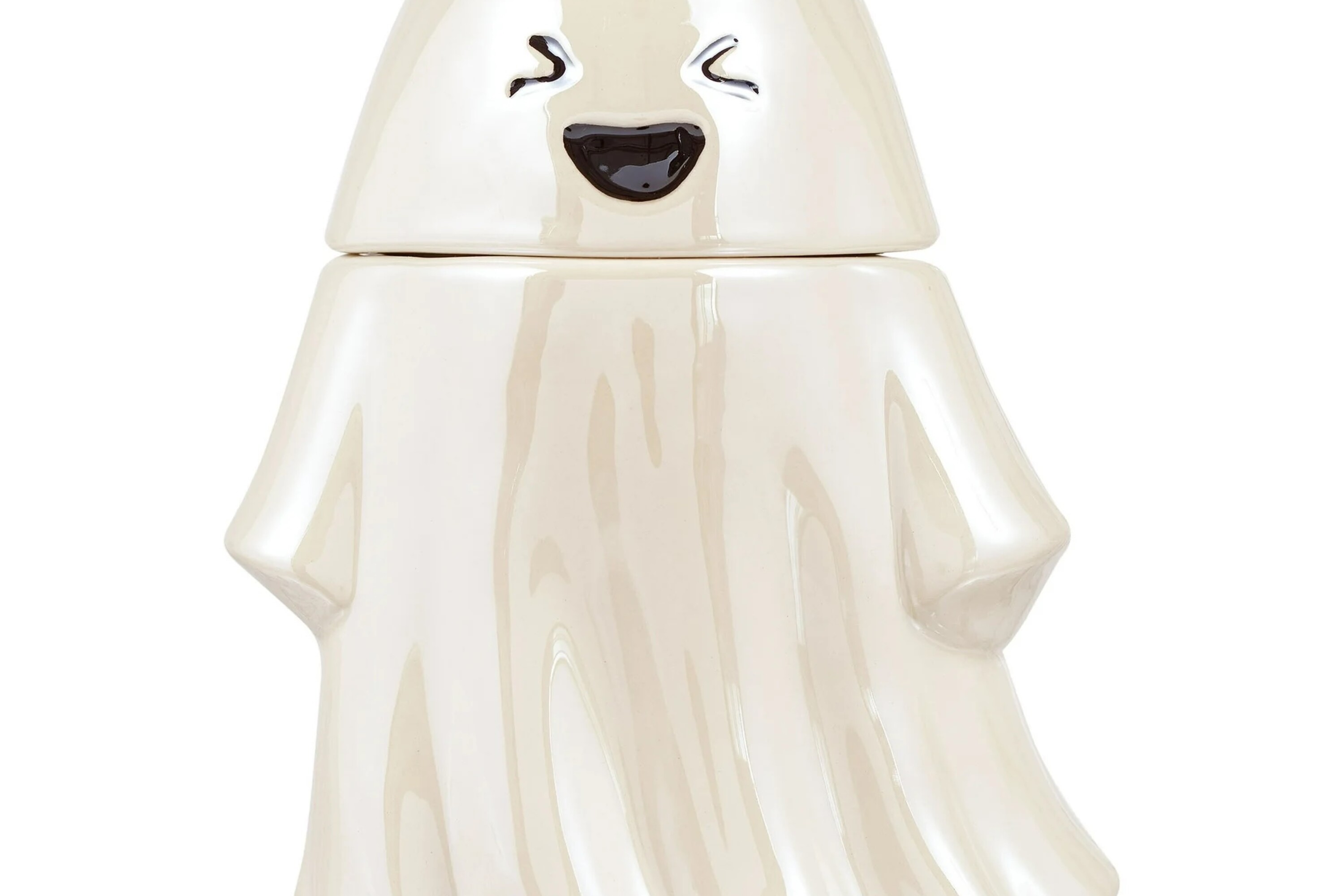 Halloween Earthenware 19.6-Ounce Ghost Treat Food Storage Jar, by Way To Celebrate
