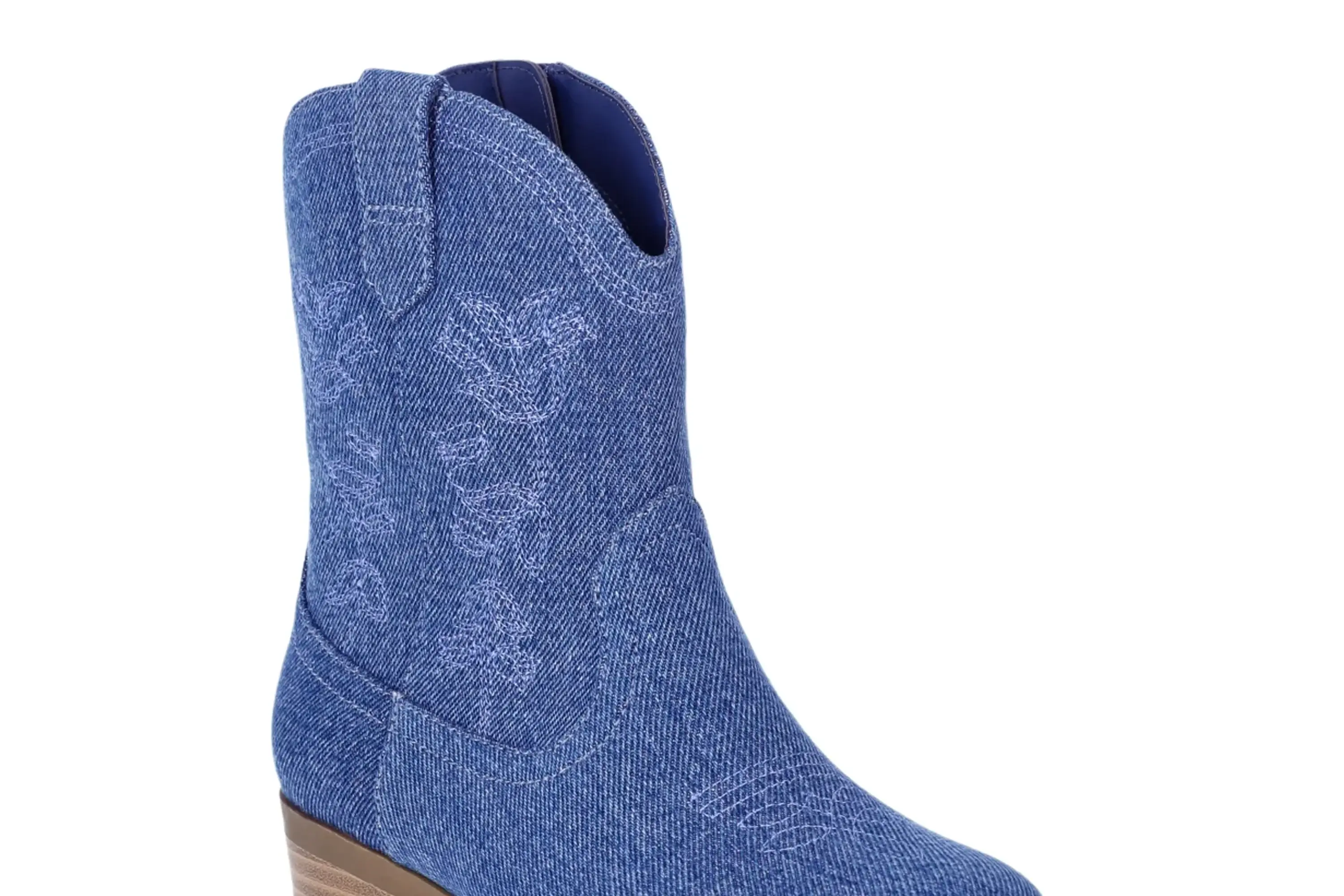 Wonder Nation Girls Embroidered Western Boots, Sizes 11-5