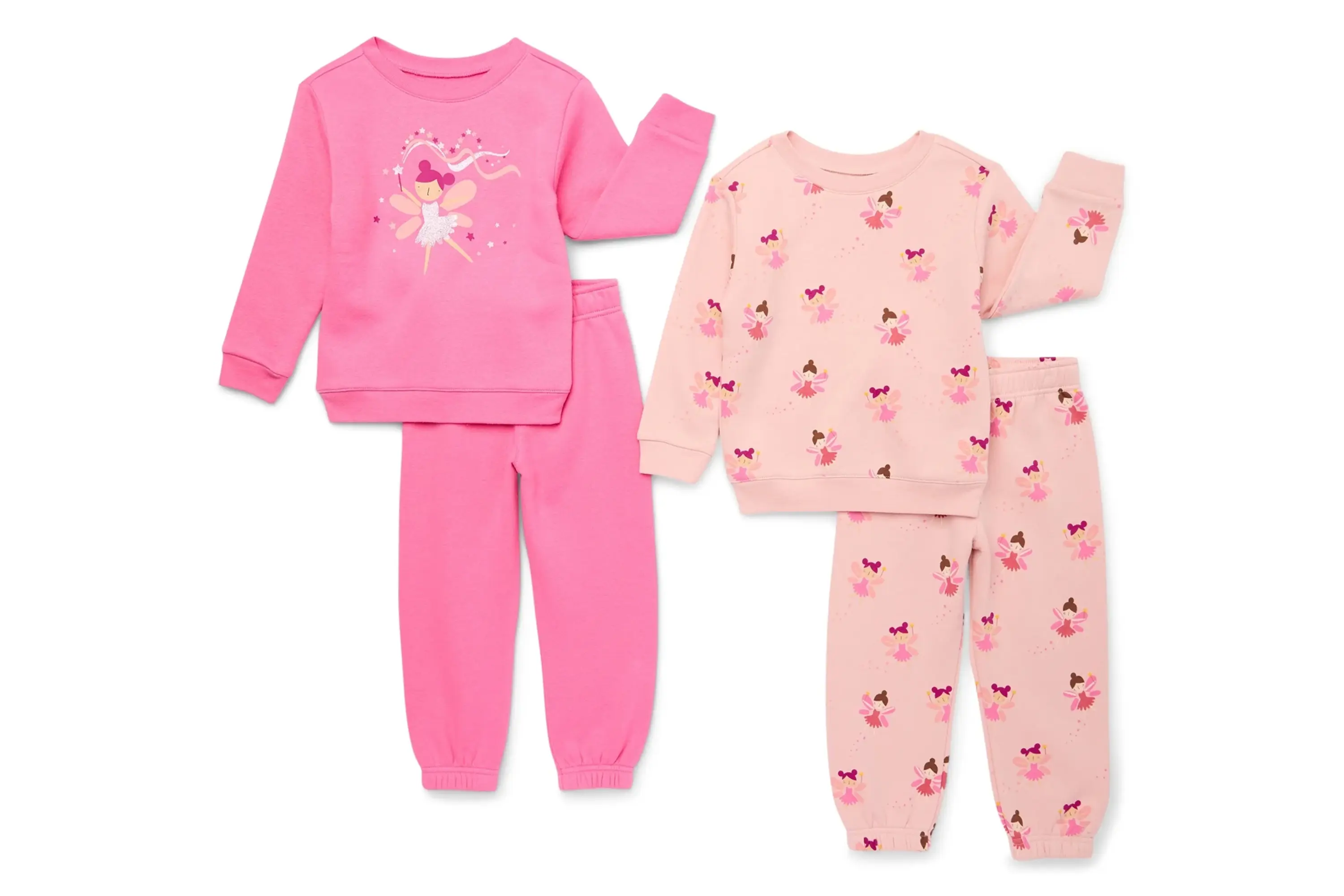 Garanimals Toddler Girl Top and Jogger Fleece Outfit Set, 4-Piece, Sizes 2T-5T