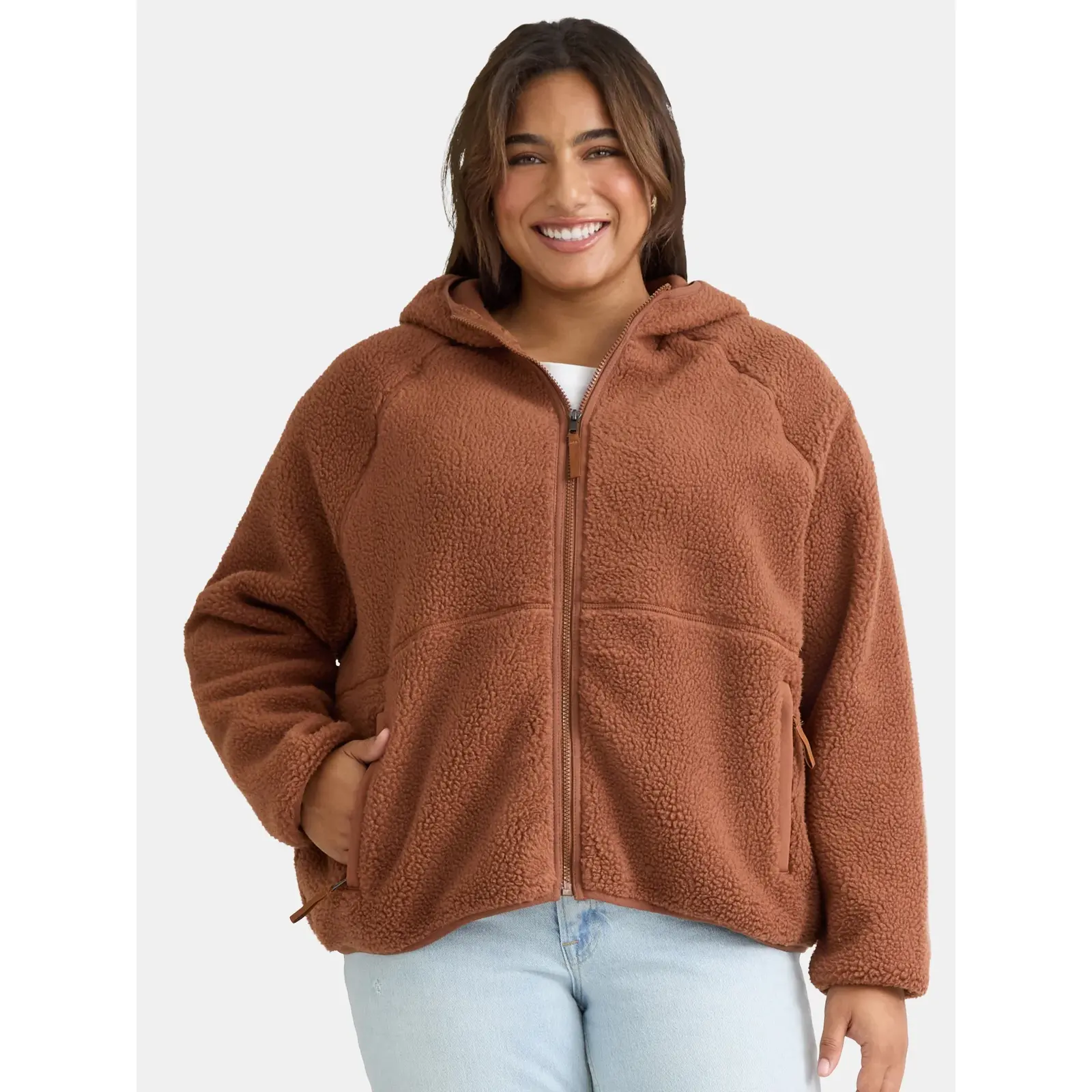 Time and Tru Fleece Zip Hoodie