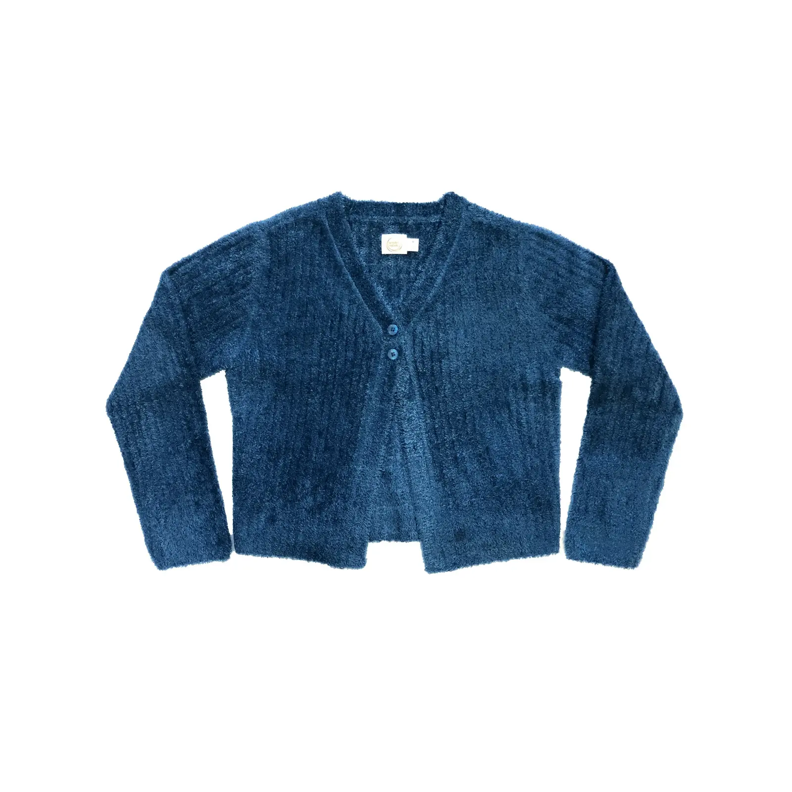 Wonder Nation Tween Girls Eyelash Long Sleeve Cardigan Sweater, Sizes 4-18