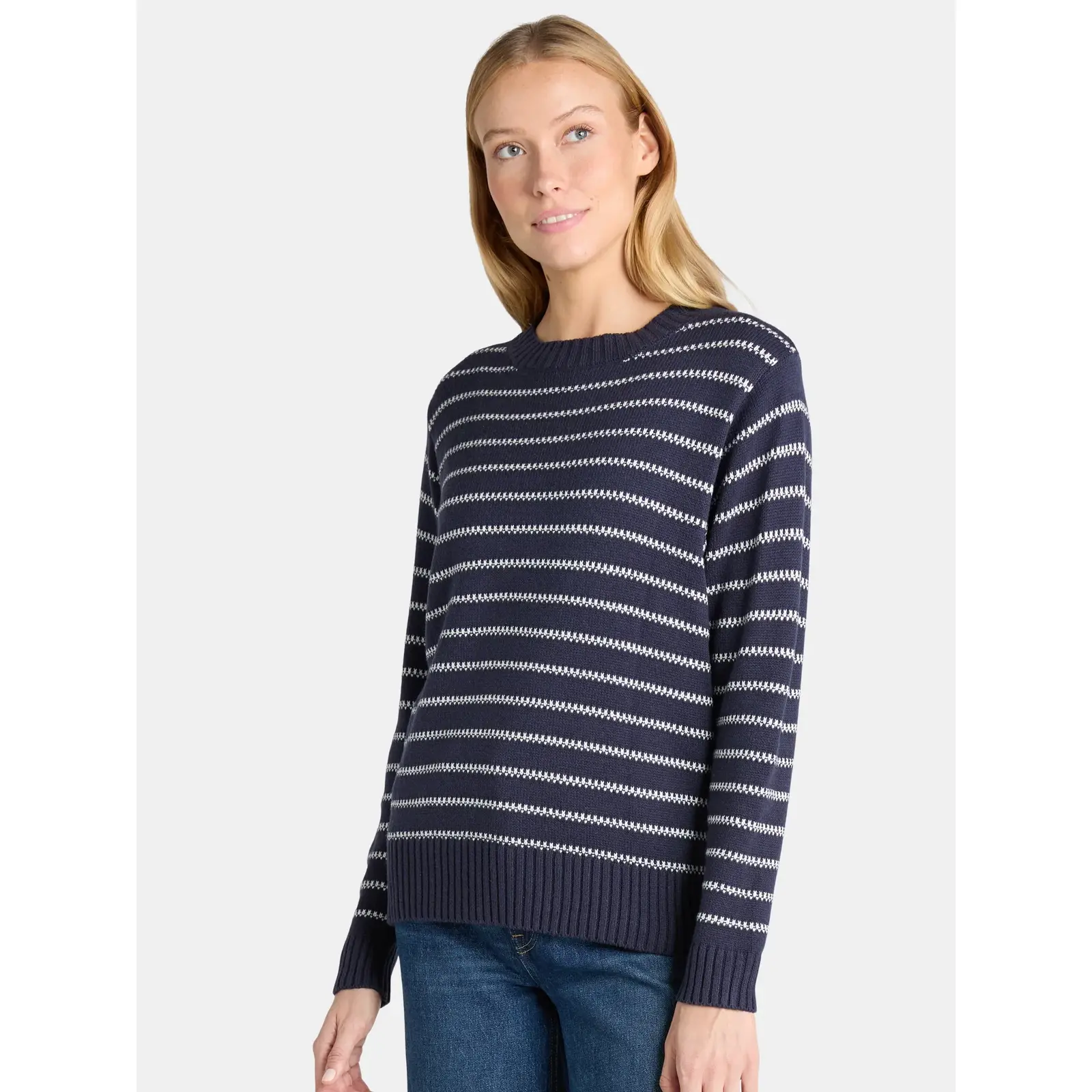 Time and Tru Textured Stripe Sweater
