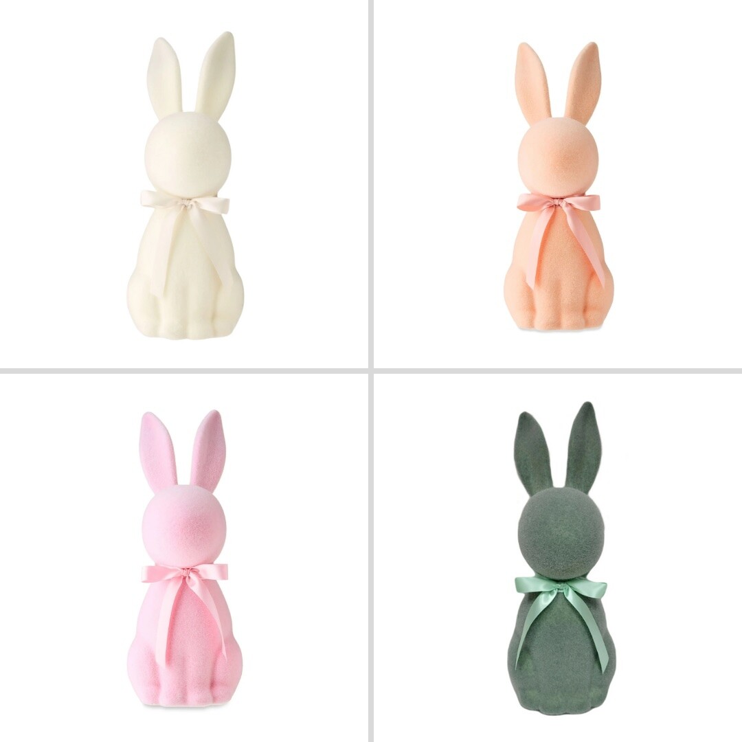 Way To Celebrate Flocked Bunnies