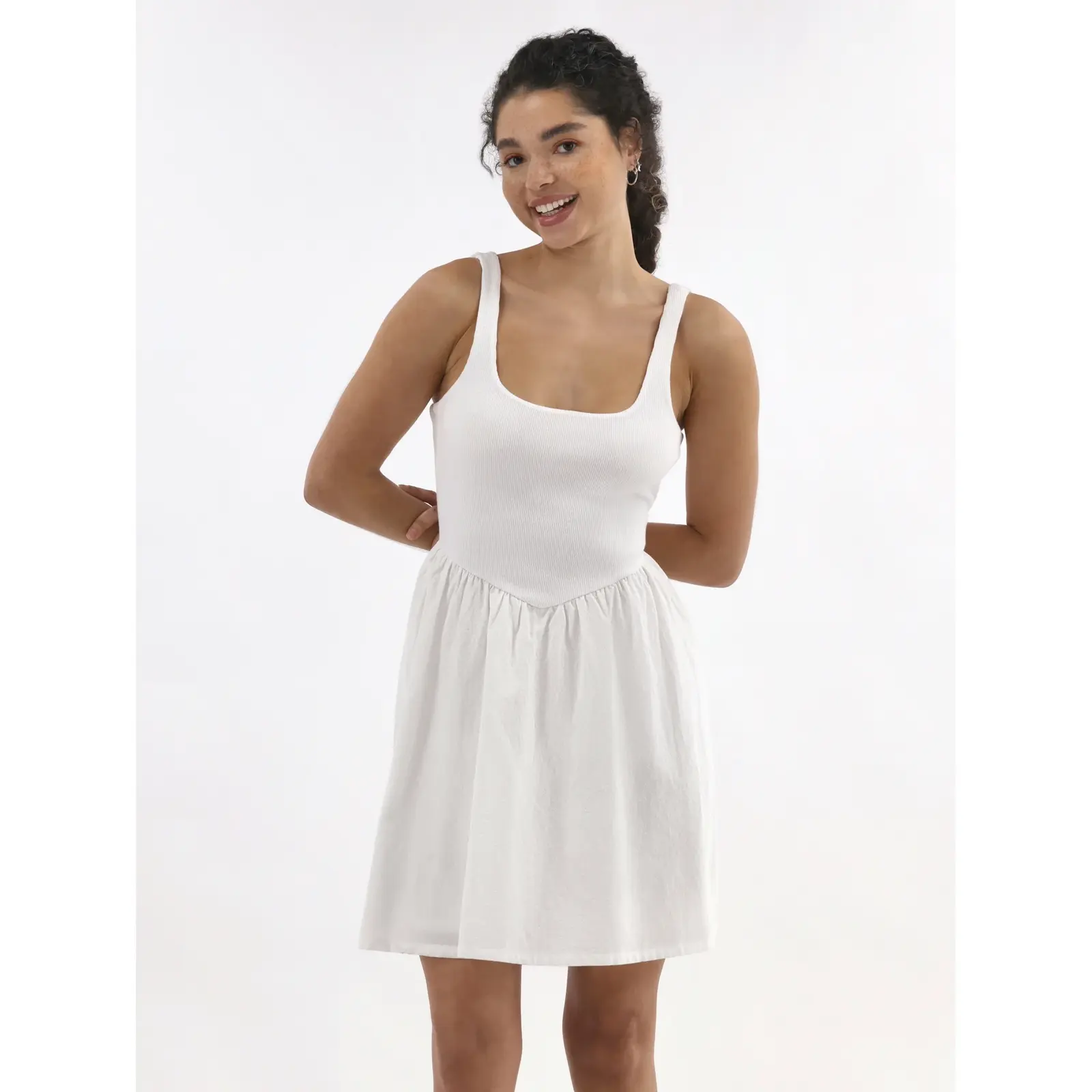 No Boundaries V Waist Mini Tank Dress