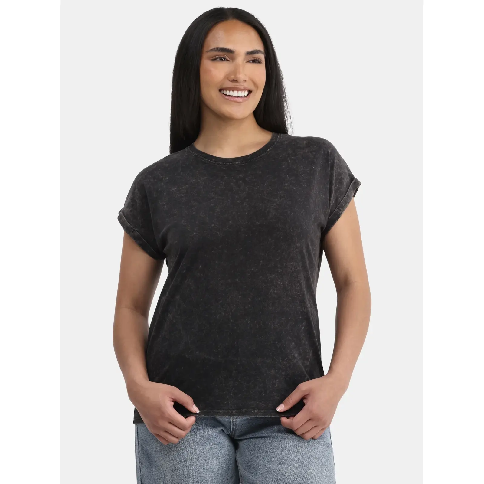 Time and Tru Mineral Washed Dolman Tee
