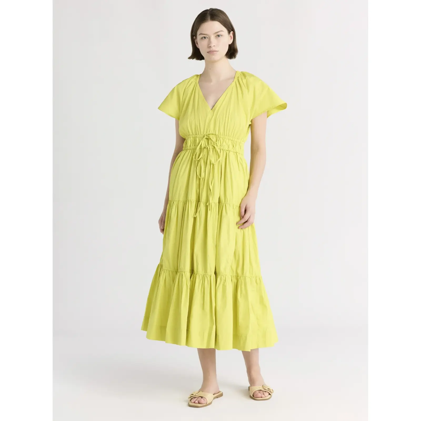 Free Assembly Tiered Cotton Maxi Dress