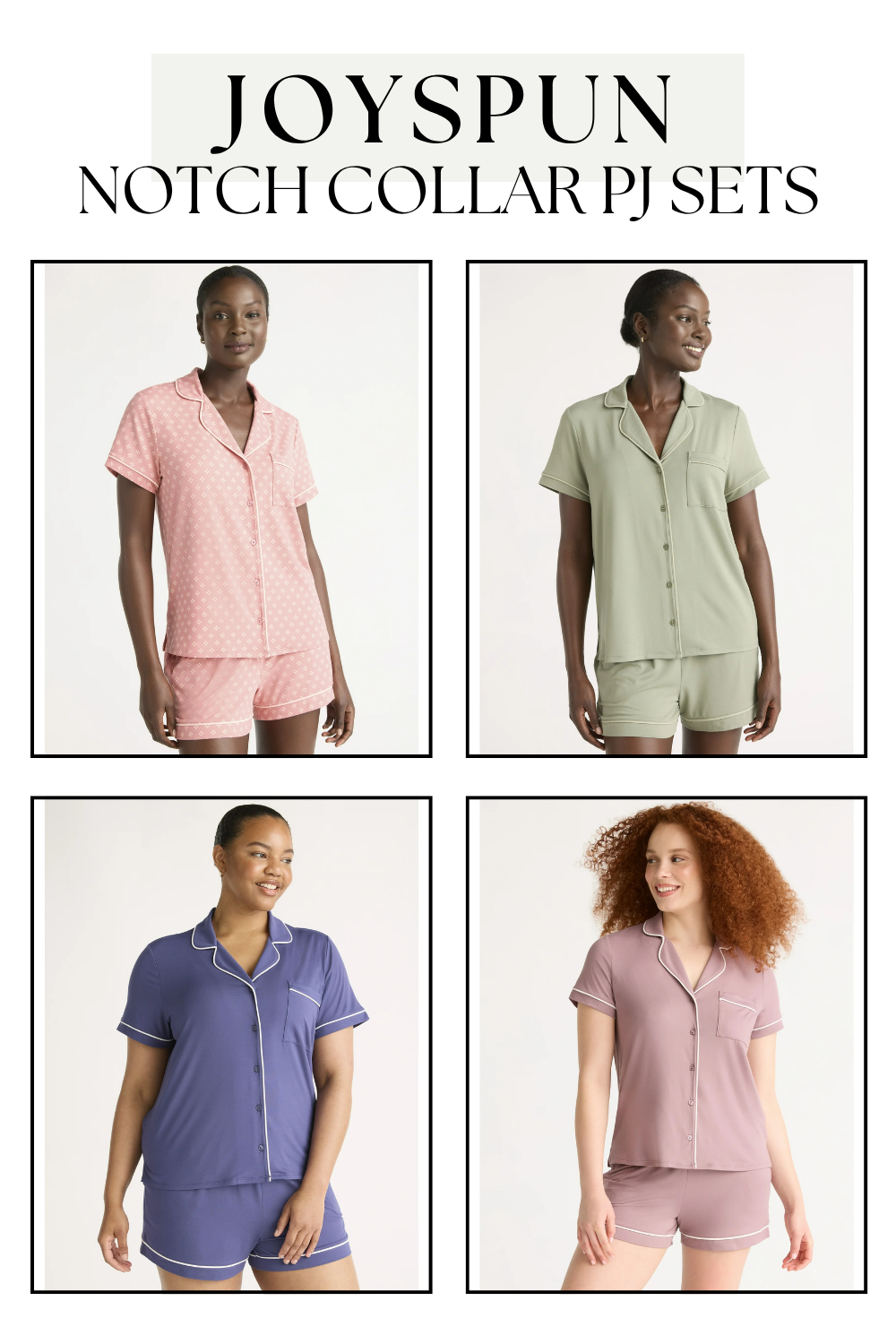 Joyspun Notch Collar Pajamas