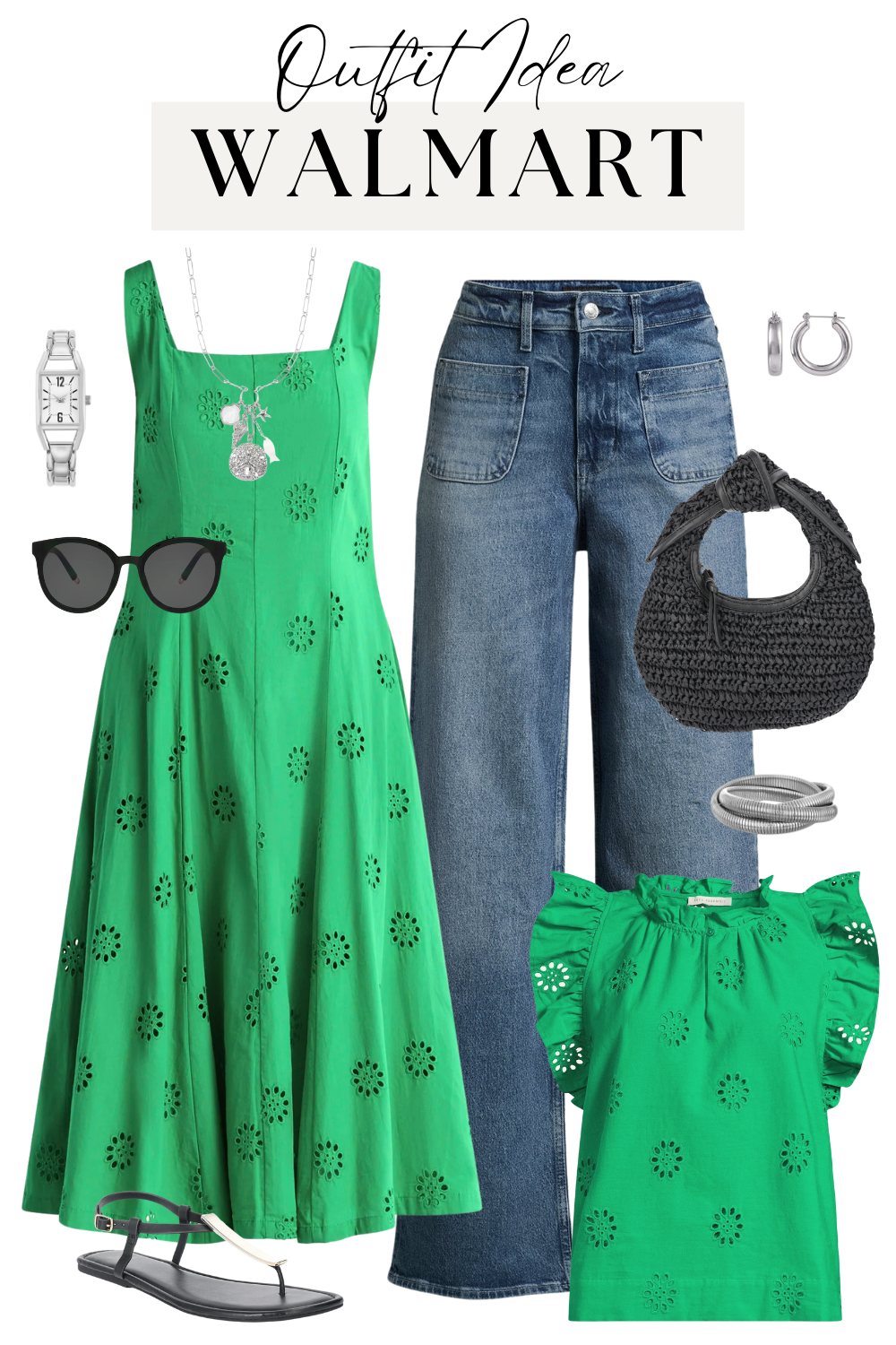 Kelly Green Dress and Top