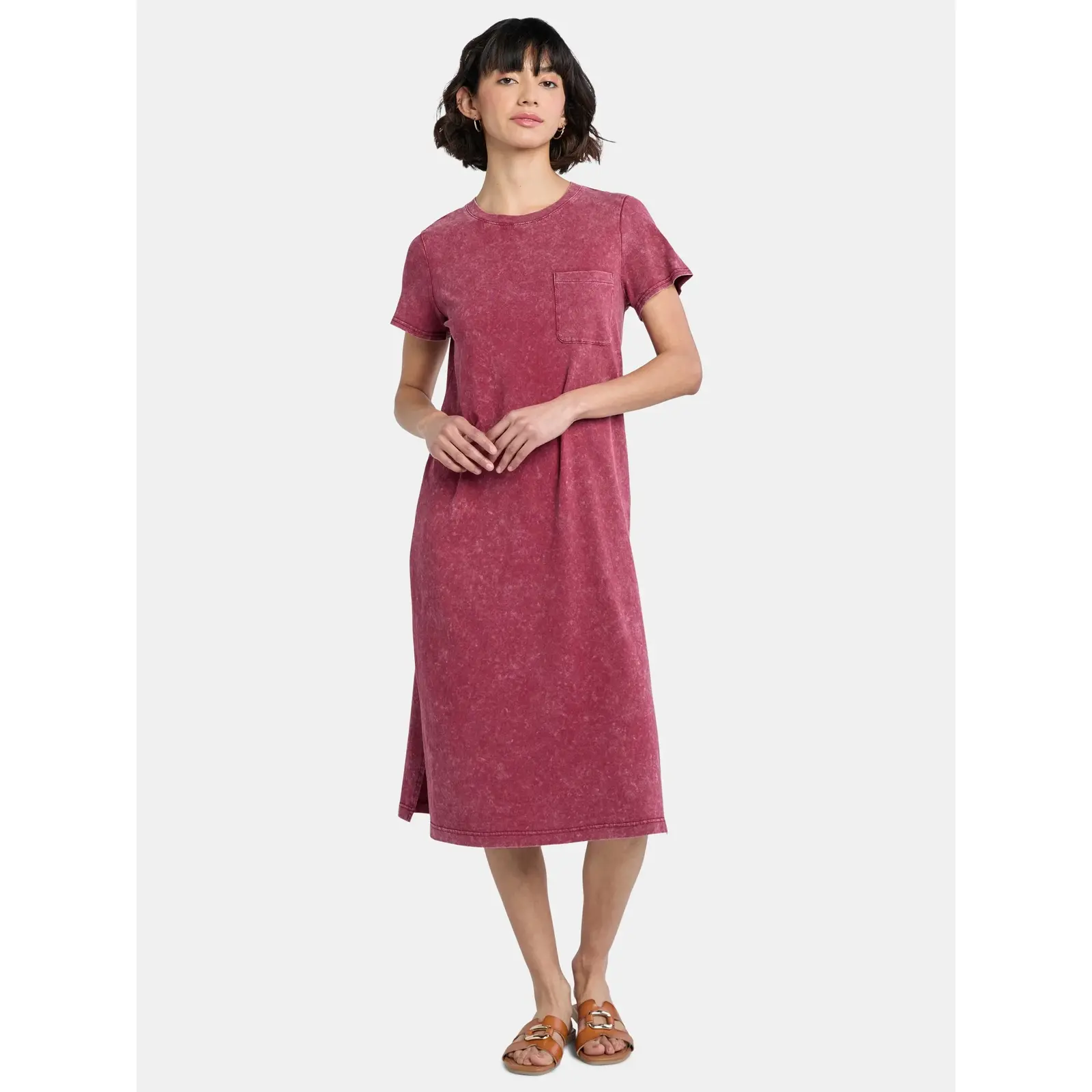 Time and Tru Cotton Midi T-Shirt Dress