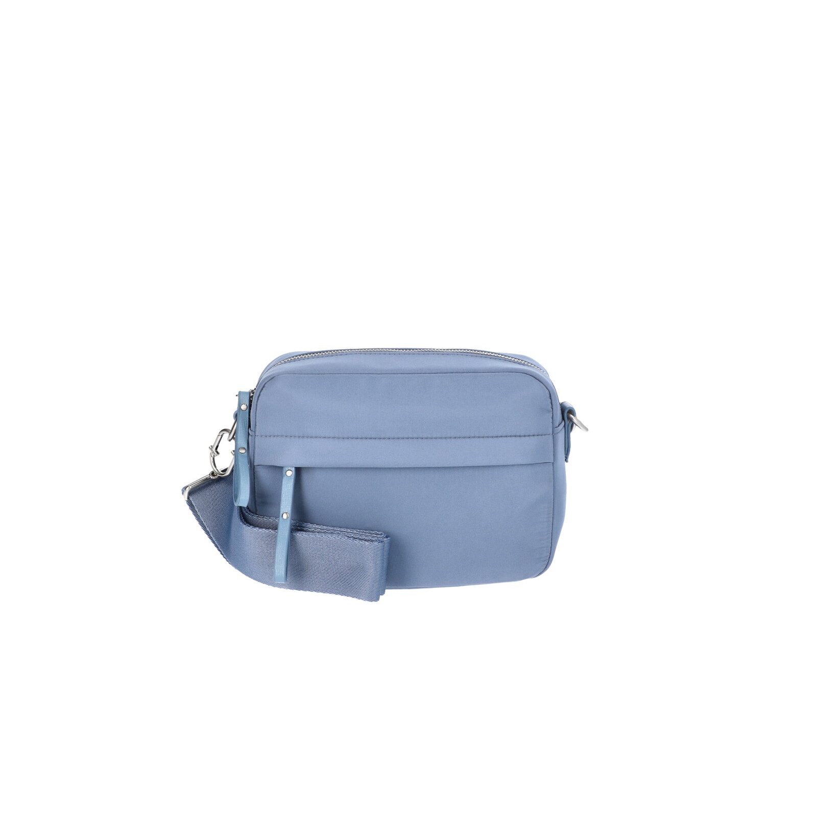 Time and Tru  Women’s Nylon Pearl Camera Crossbody Bag, Blue