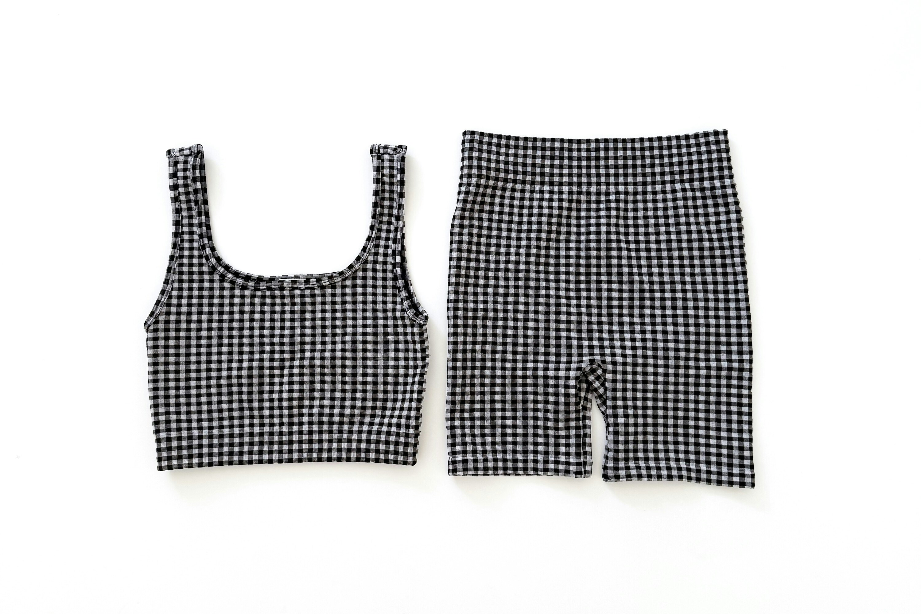 No Boundaries Gingham Tank Bike Short Set Walmart Finds