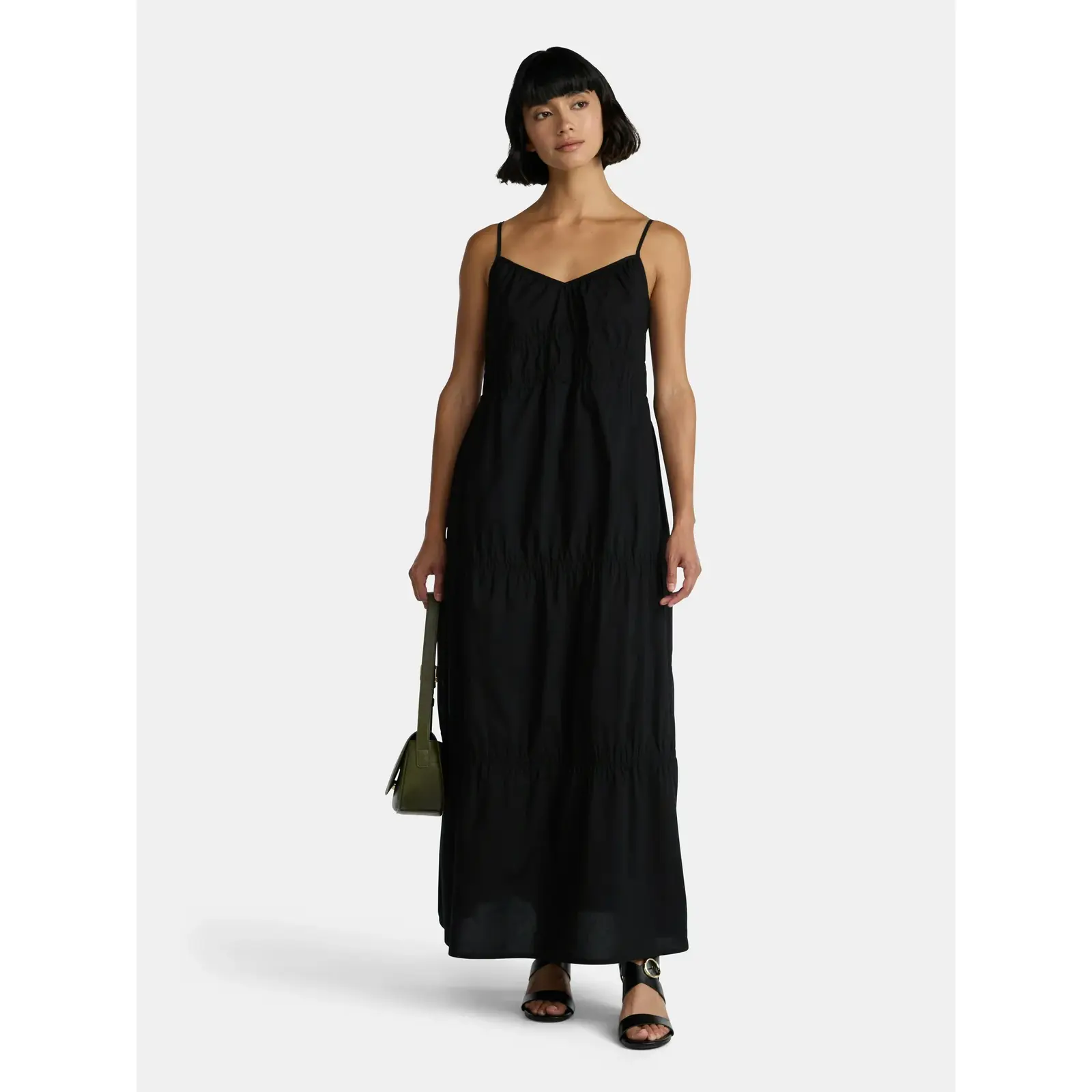 Time and Tru Strappy Cotton Maxi Dress