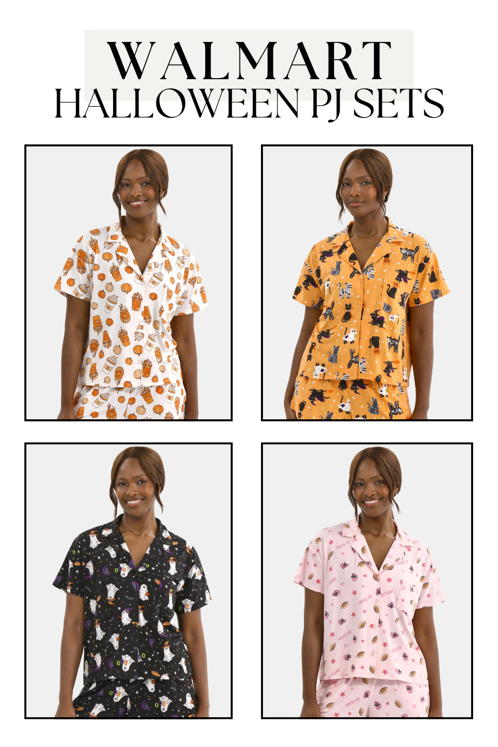 Women's Halloween Pajama Sets at Walmart