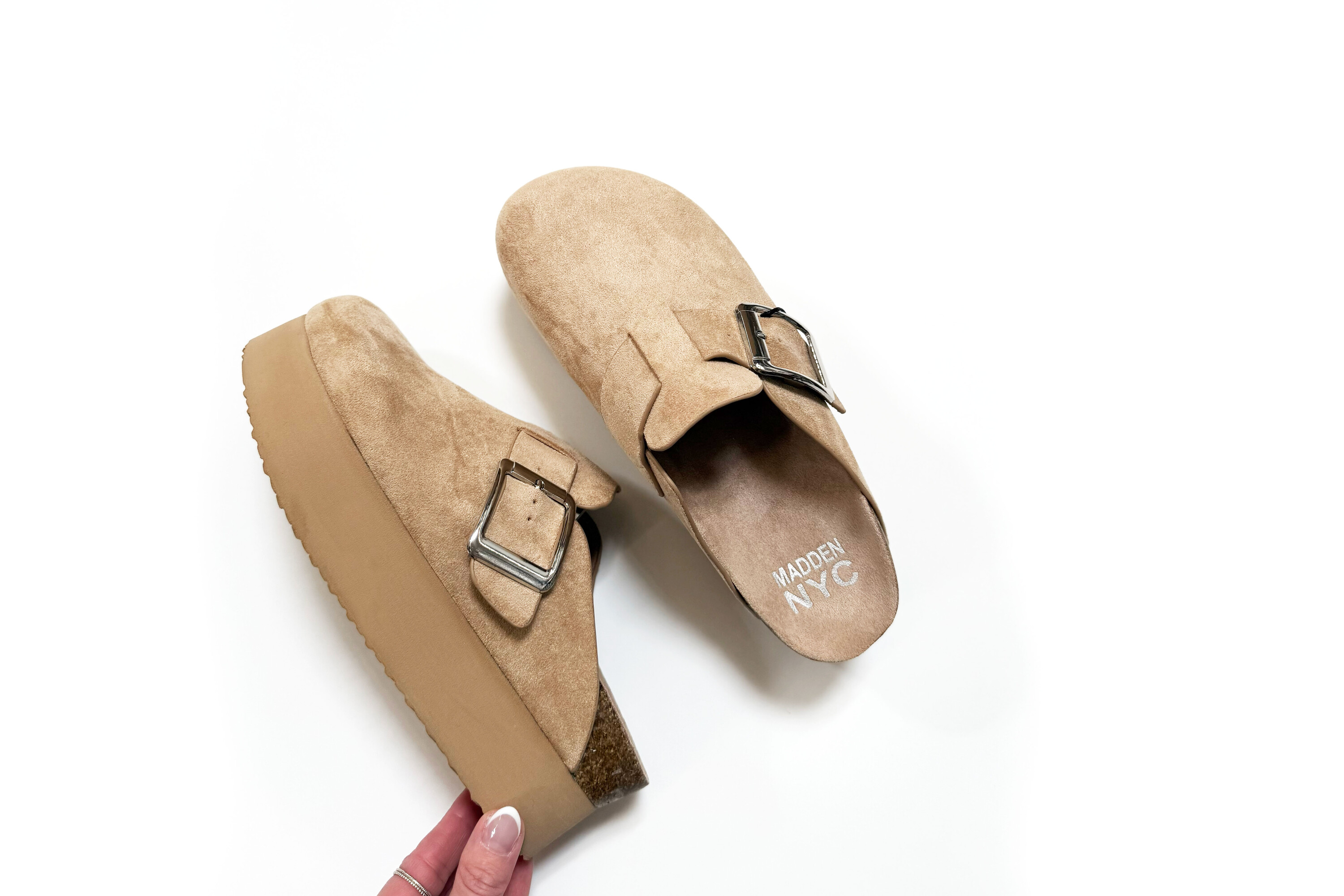 Madden NYC Buckle Platform Clogs