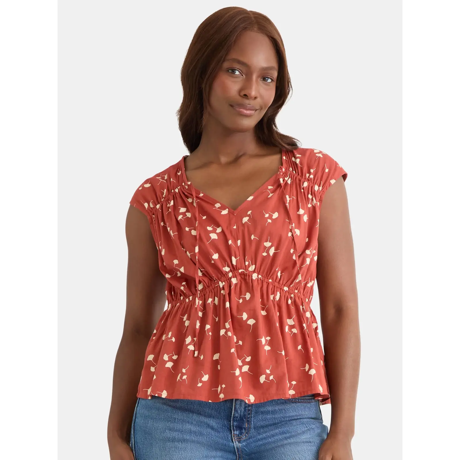 Time and Tru Spade Neck Blouse