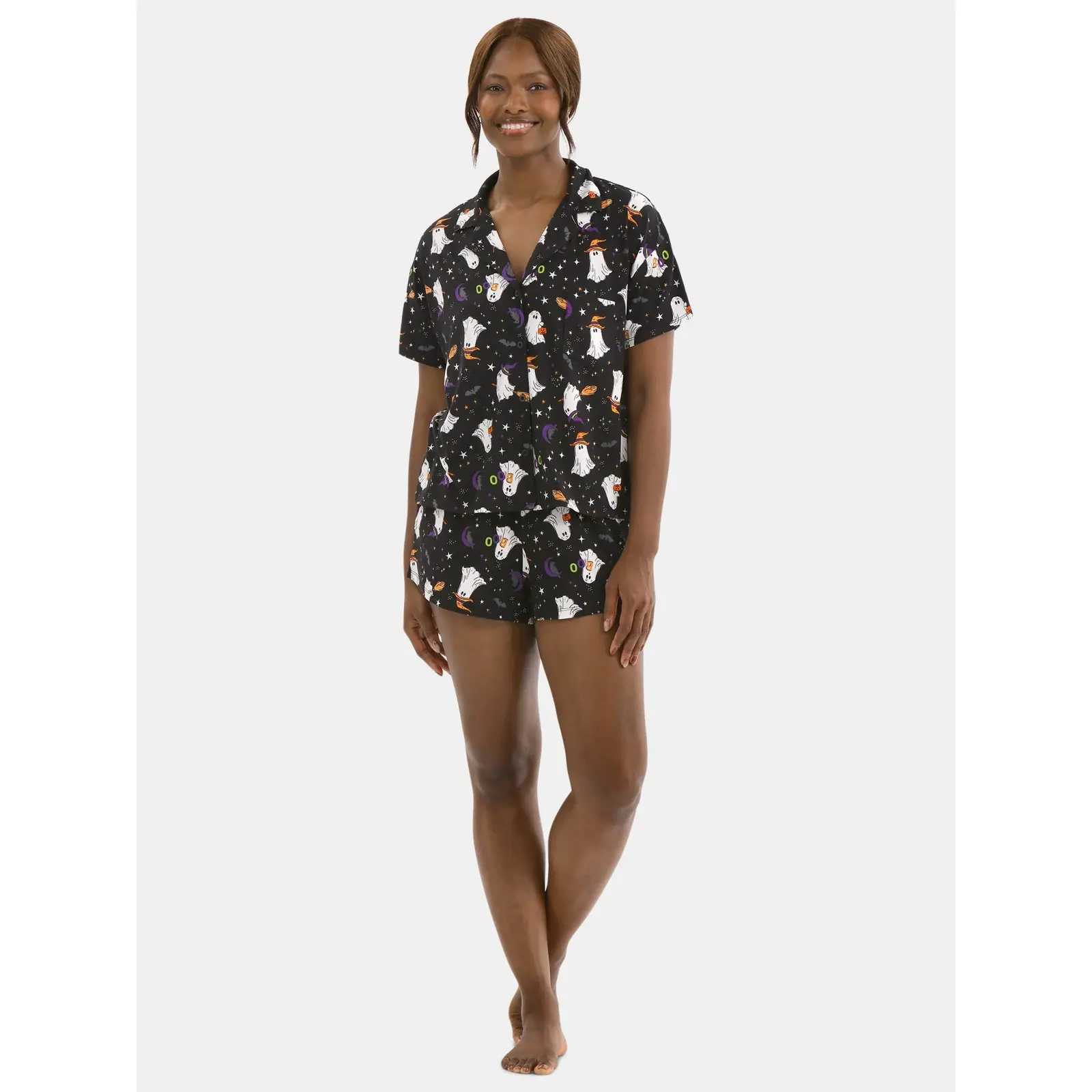 Way To Celebrate Halloween Notch Collar Pajama Set