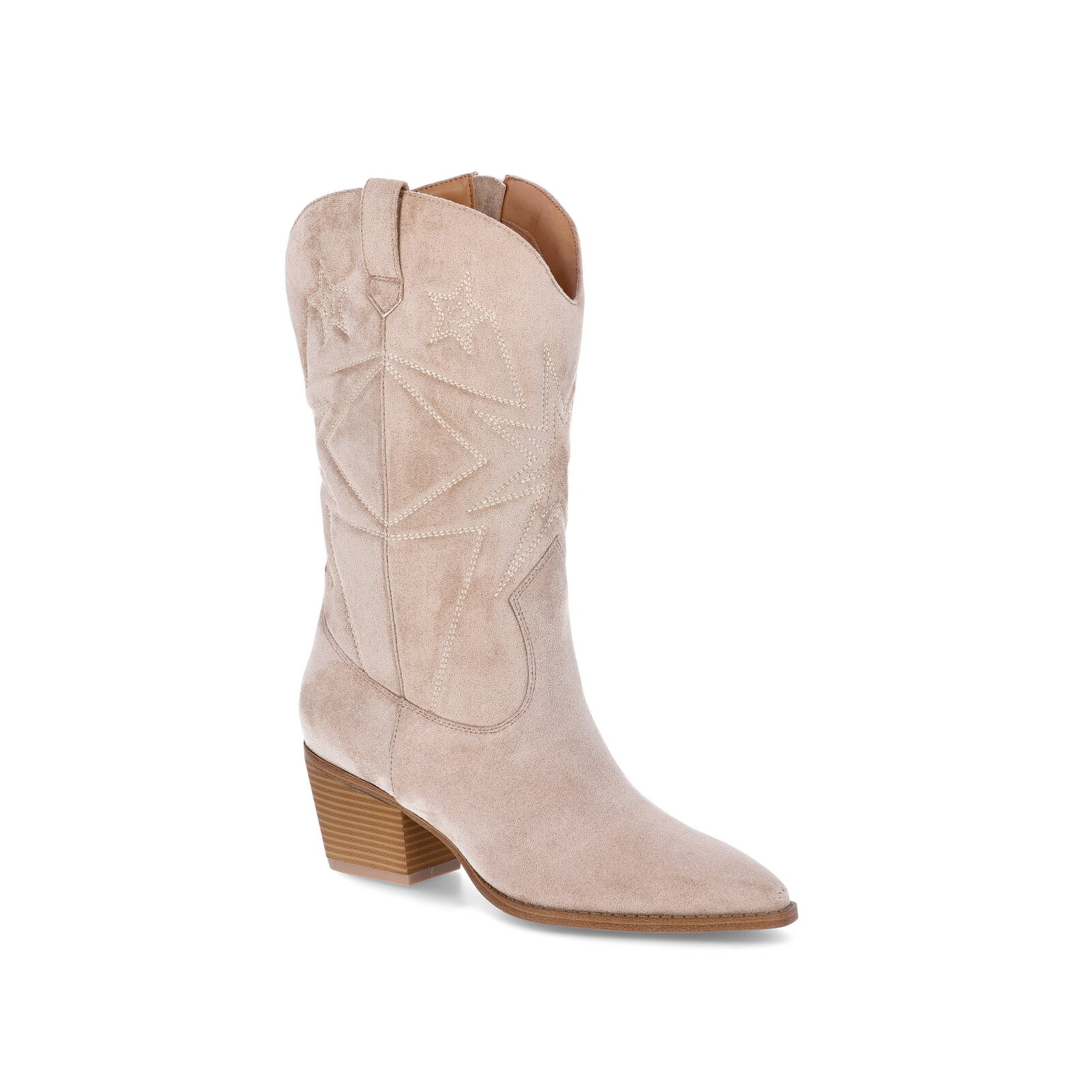 Time and Tru Faux Suede Embroidered Western Boots