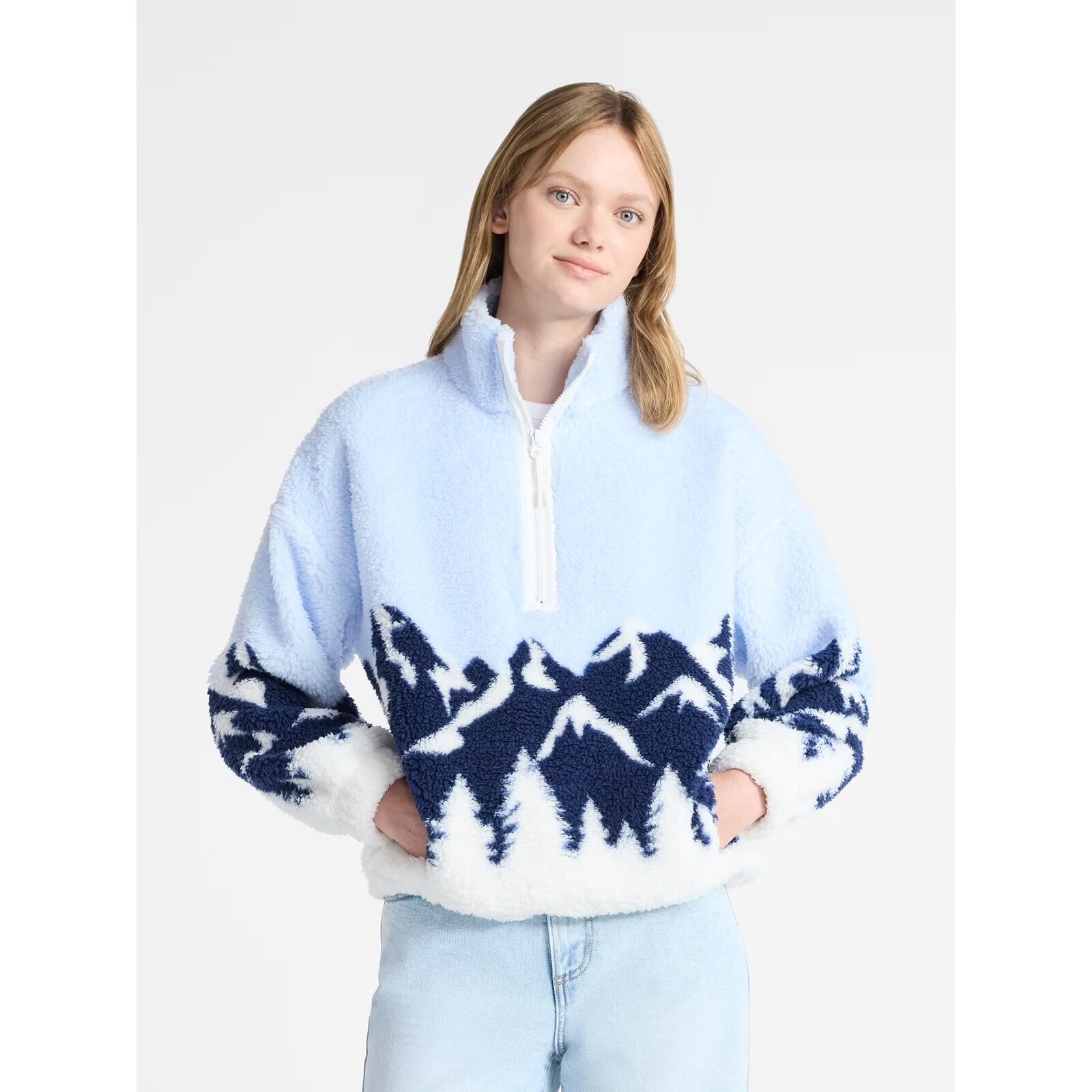 No Boundaries Plush Half-Zip Pullover - Walmart Finds