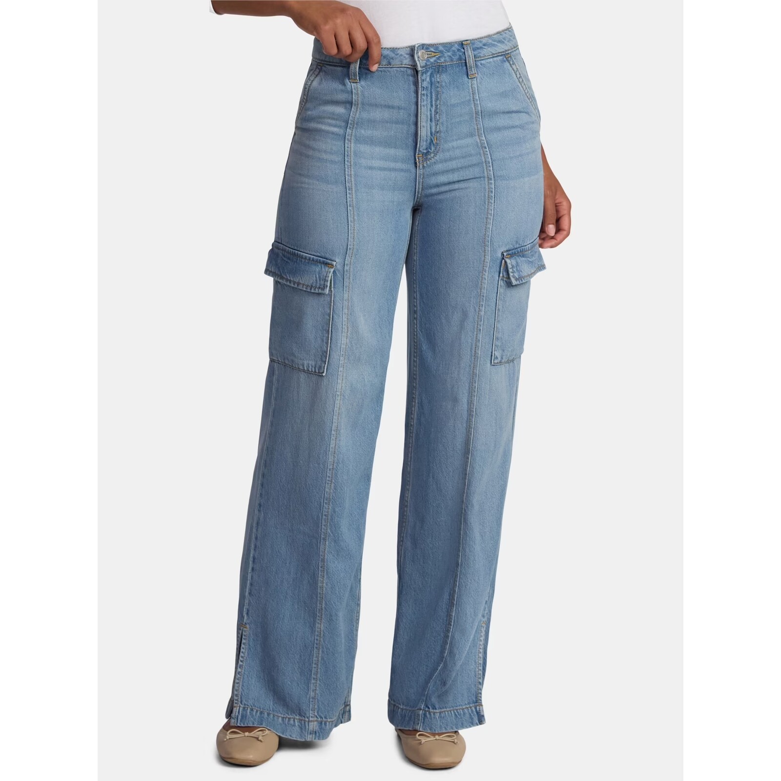 Time and Tru Wide Leg Cargo Jeans