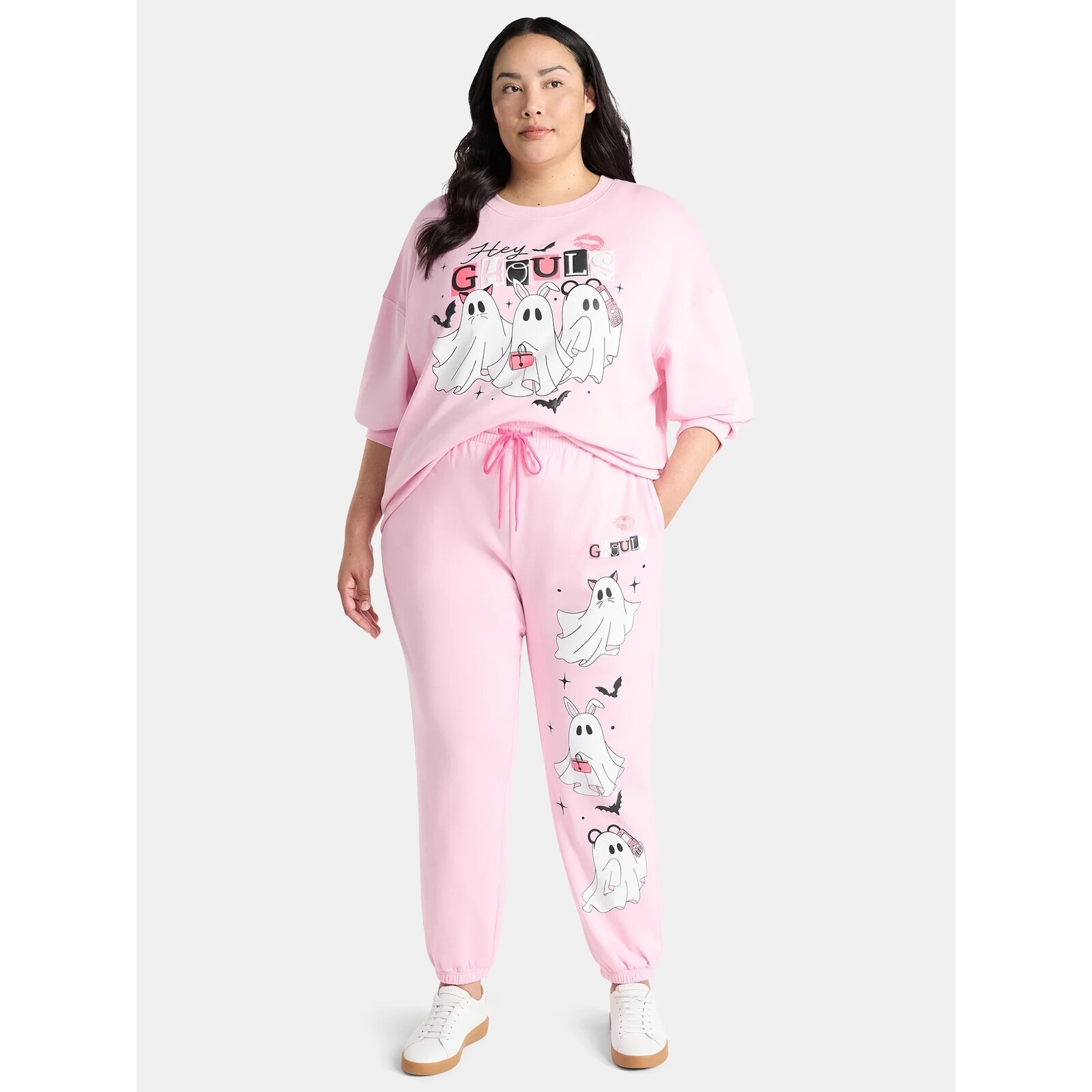 Hey Ghouls Women's Halloween Graphic Sweatshirt & Joggers