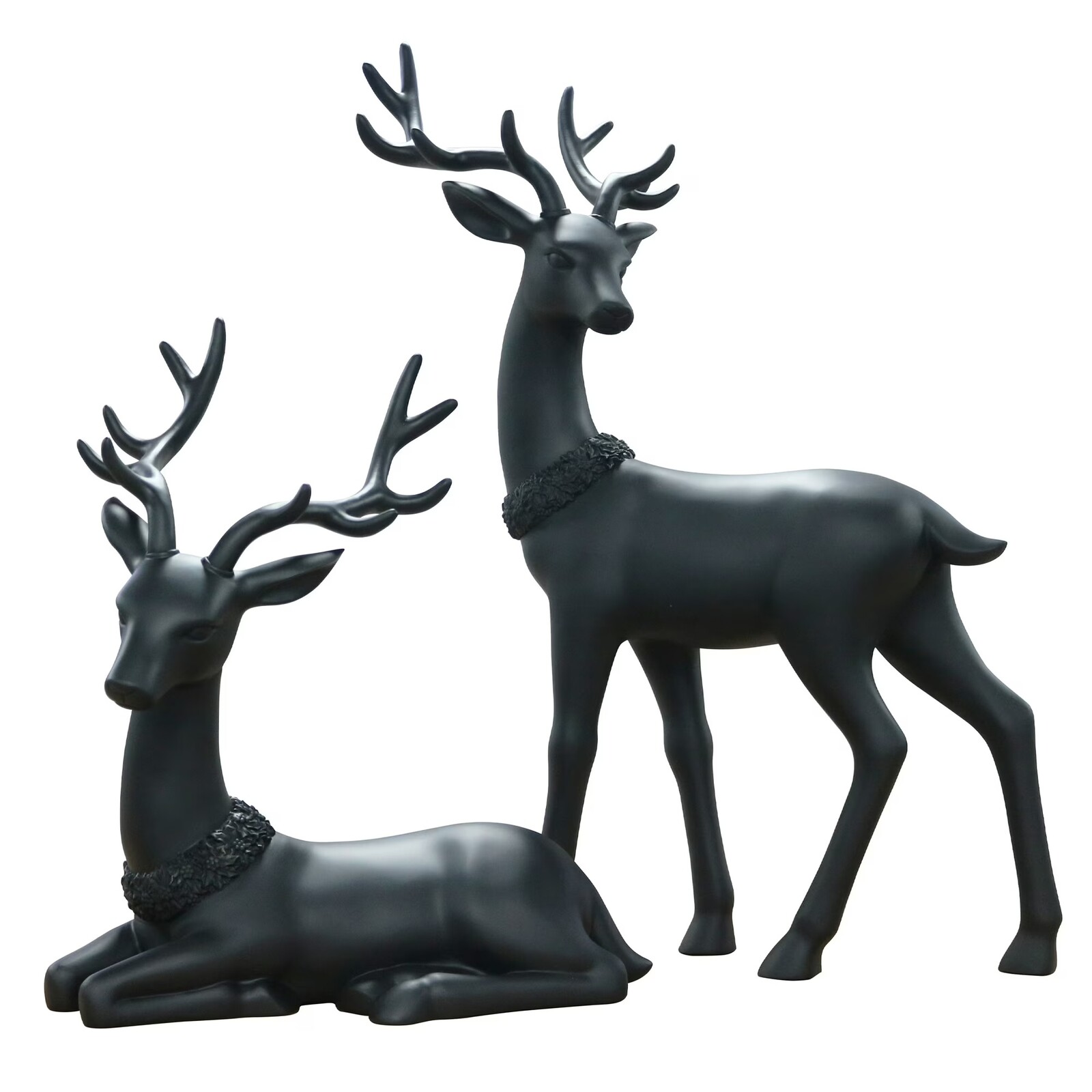 Holiday Time Black Blow Mold Deer Set