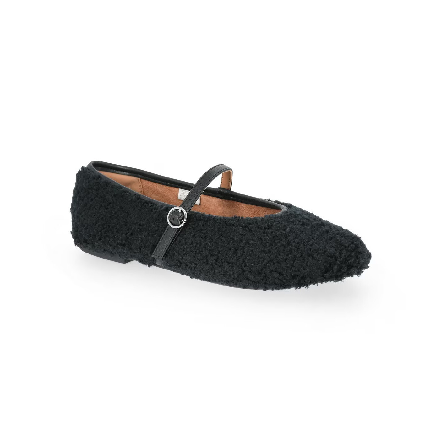 No Boundaries Faux Shearling Mary Jane Flats